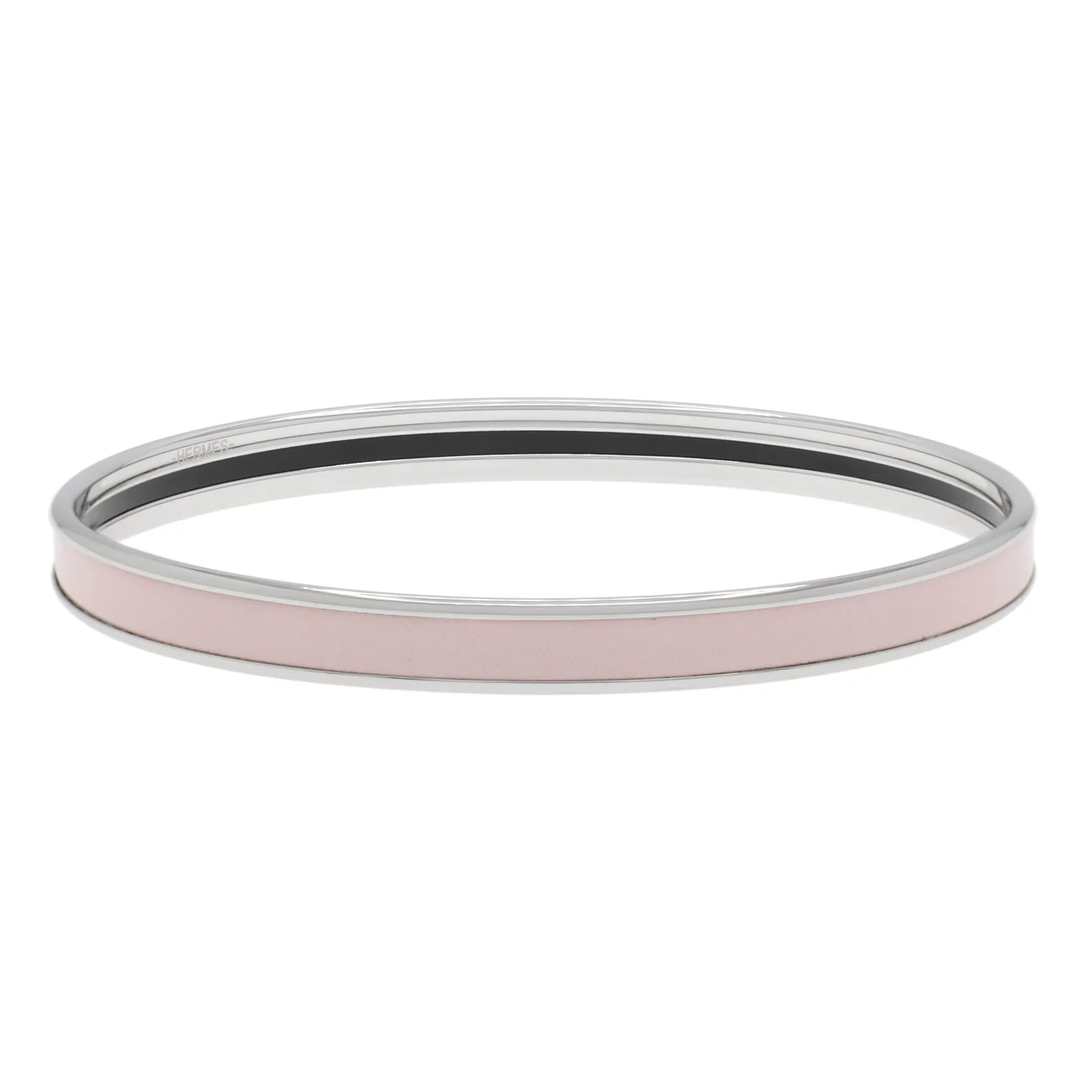 Hermes Rose Candeur Enamel Uni Bangle - Image 2