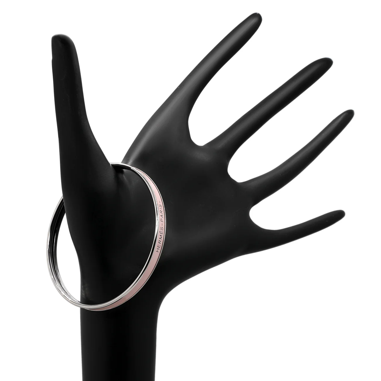 Hermes Rose Candeur Enamel Uni Bangle - Image 3
