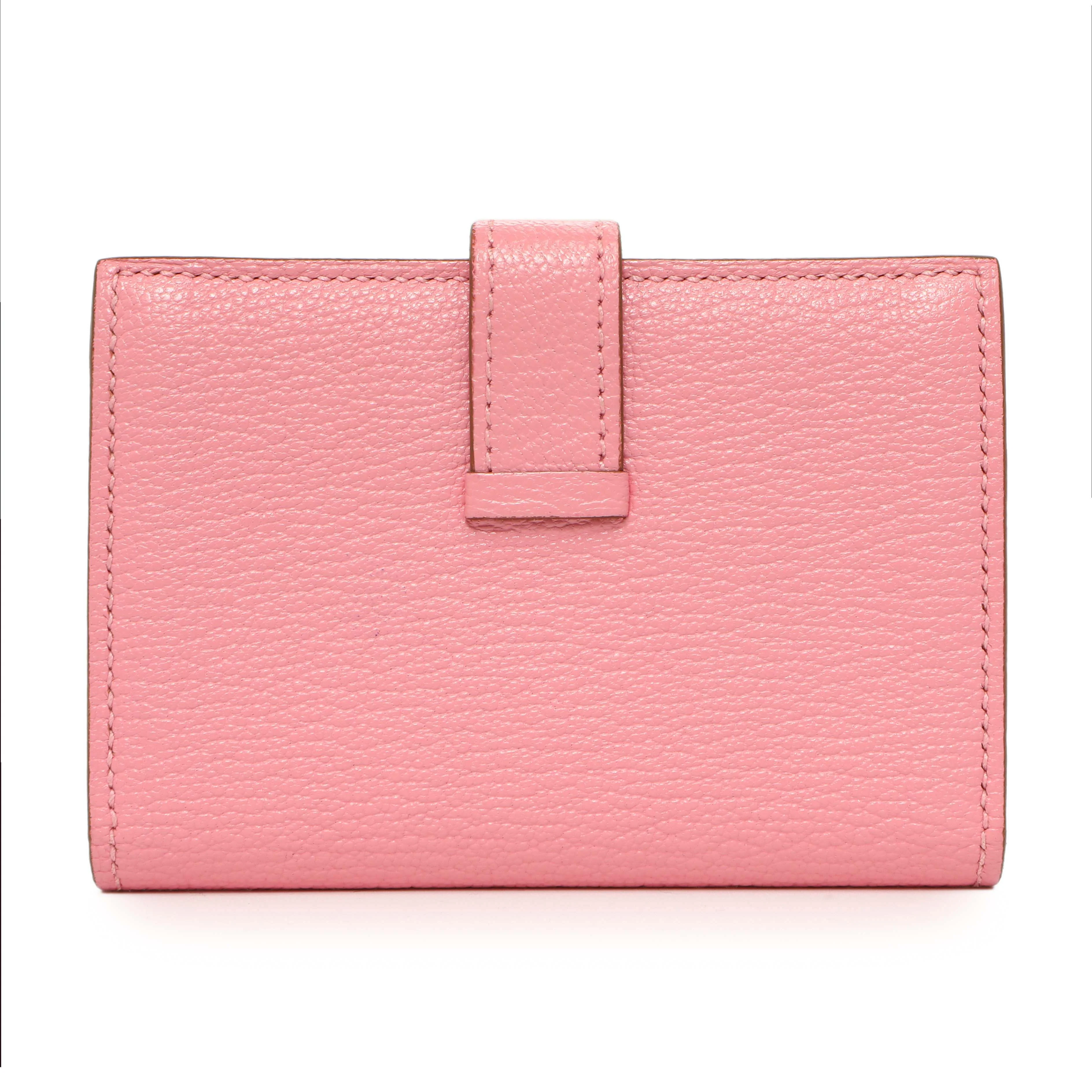 Hermes Rose Confetti Chevre Mysore Bearn Card Holder Wallet - Image 2