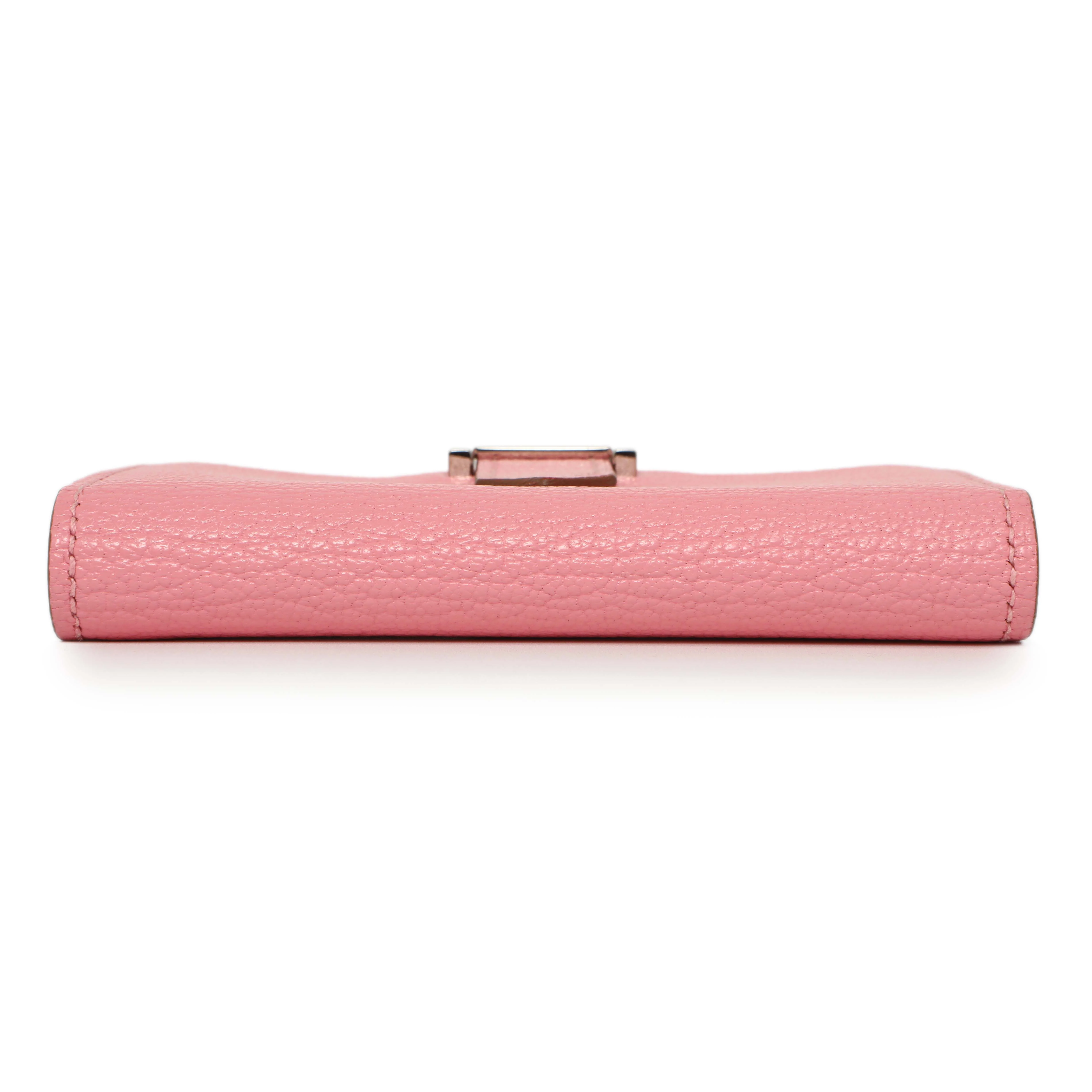 Hermes Rose Confetti Chevre Mysore Bearn Card Holder Wallet - Image 3