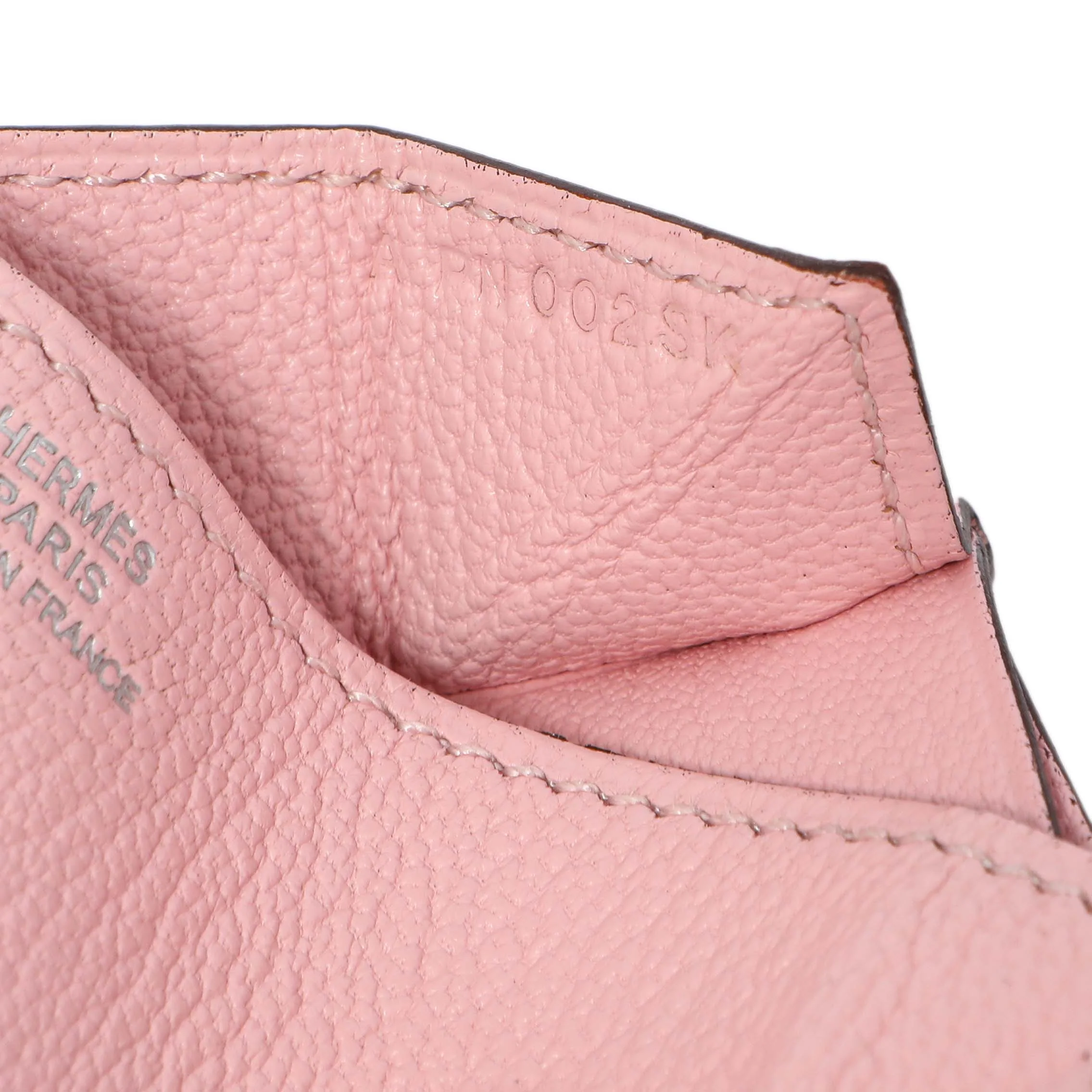 Hermes Rose Sakura Chevre 72 Coin Purse - Image 6