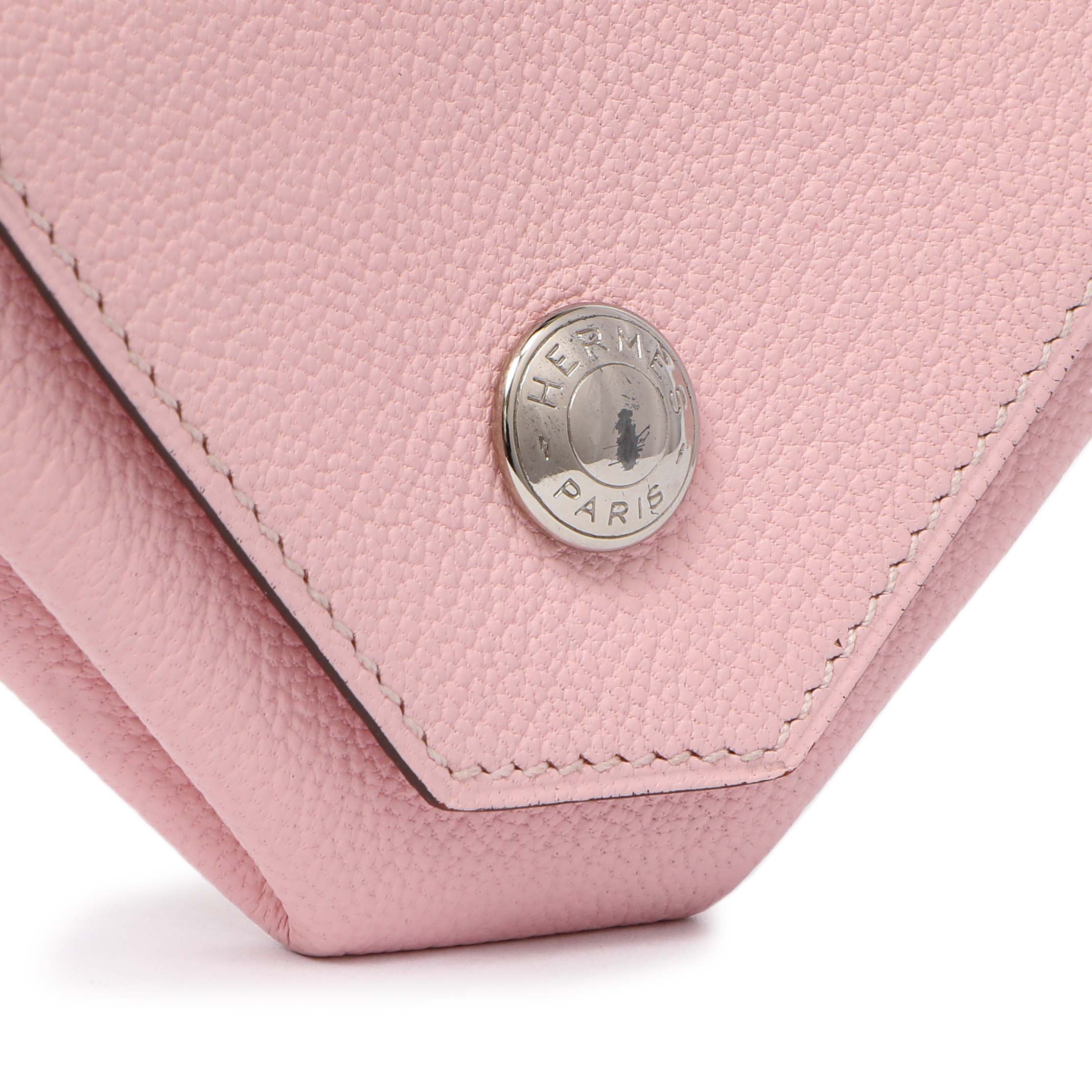 Hermes Rose Sakura Chevre 72 Coin Purse - Image 8