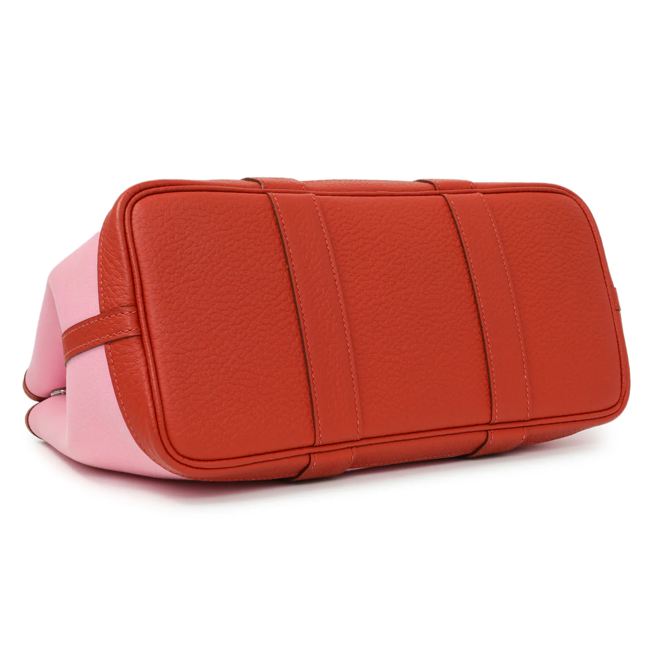 Hermes Rose Sakura Rouge Duchesse Toile Militaire Vache Country Garden Party 30 TPM - Image 3