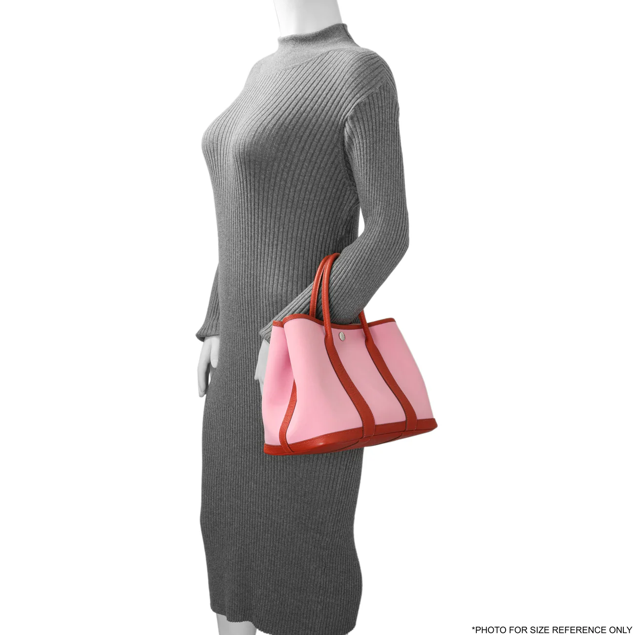 Hermes Rose Sakura Rouge Duchesse Toile Militaire Vache Country Garden Party 30 TPM - Image 7