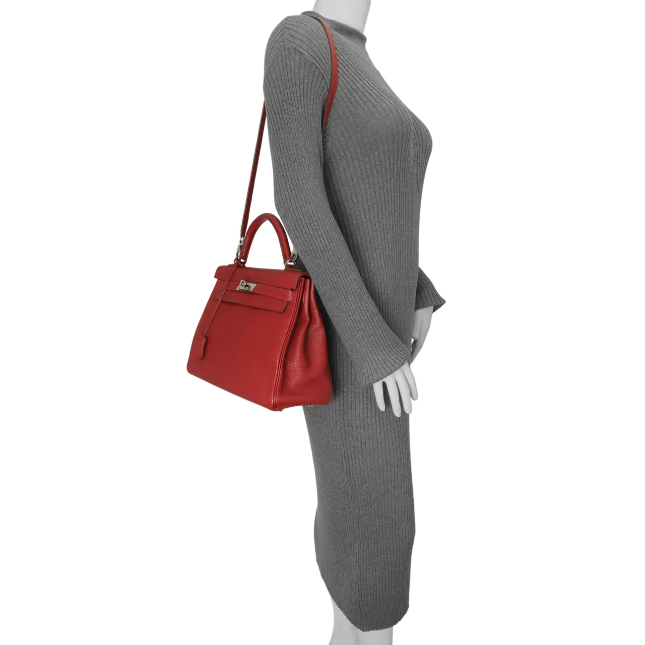 Hermes Rouge Garance Togo Kelly Retourne 32 - Image 13