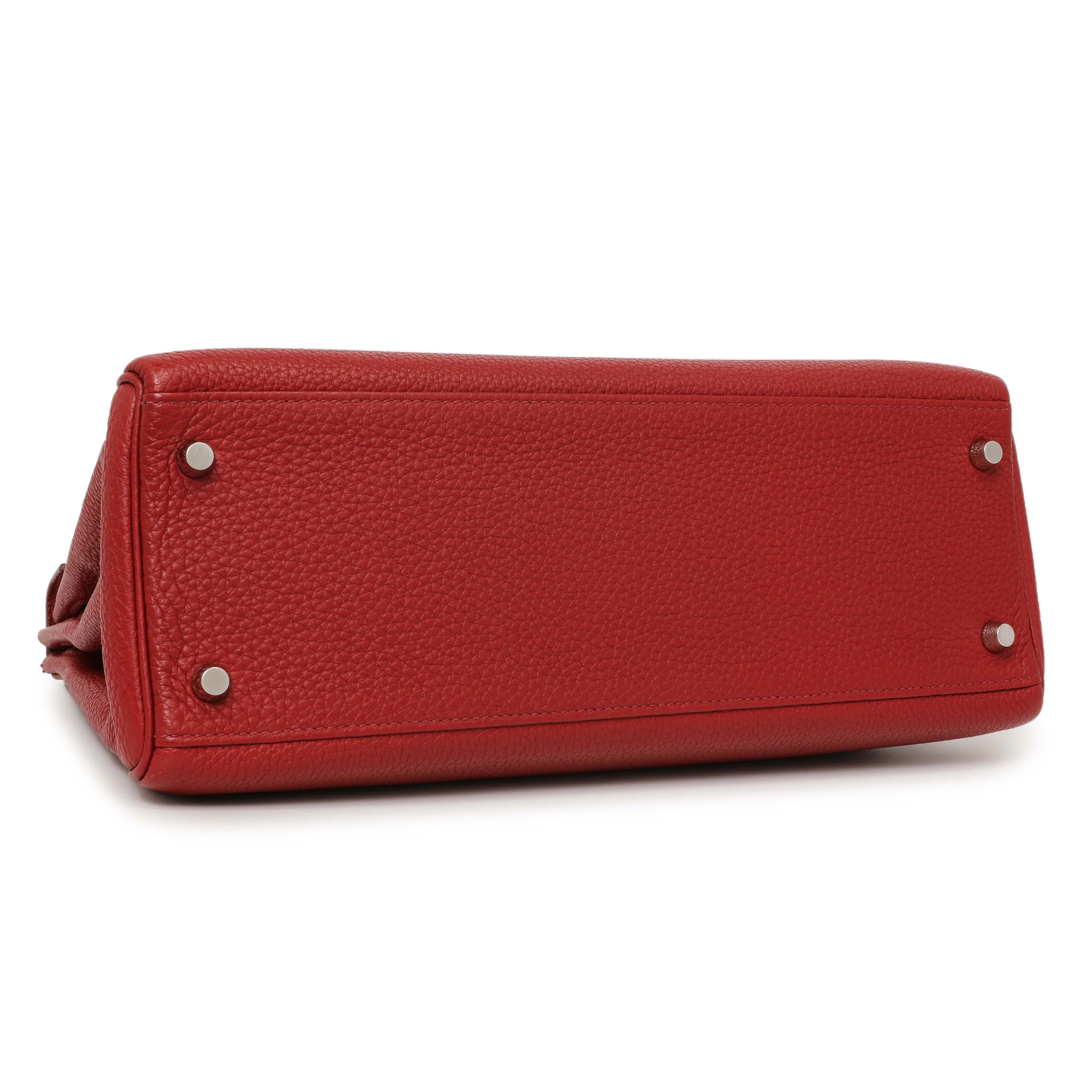 Hermes Rouge Garance Togo Kelly Retourne 32 - Image 3