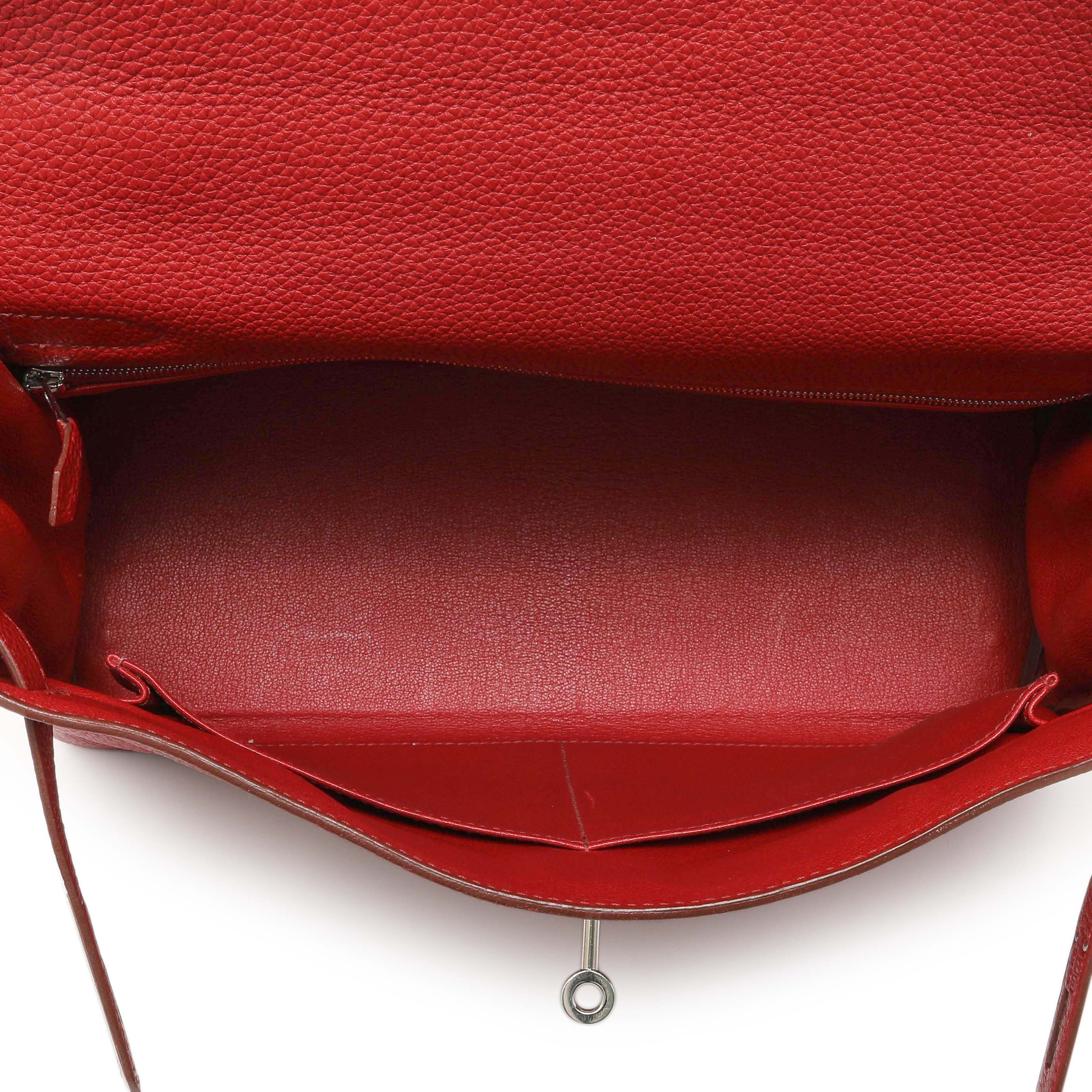 Hermes Rouge Garance Togo Kelly Retourne 32 - Image 8