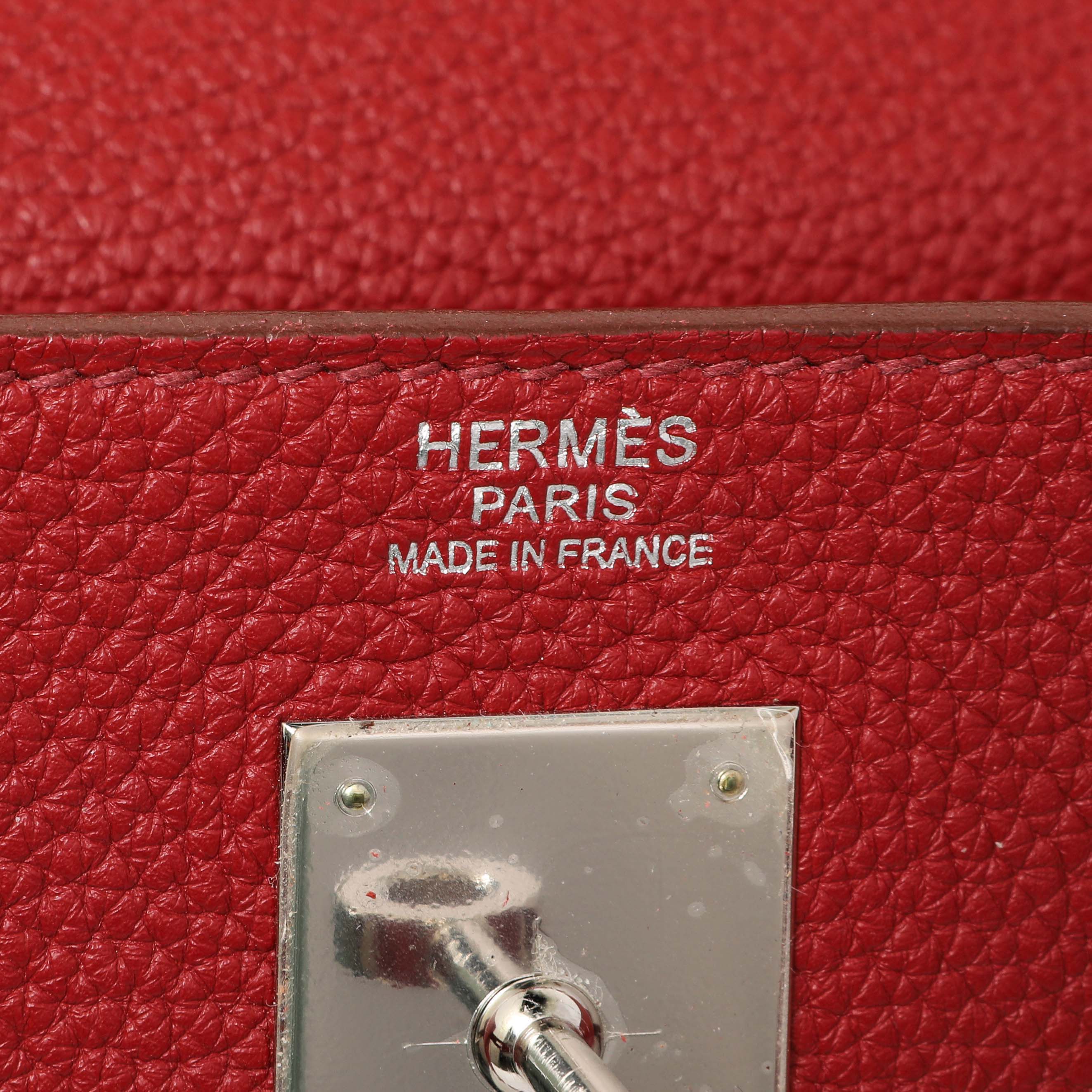 Hermes Rouge Garance Togo Kelly Retourne 32 - Image 9