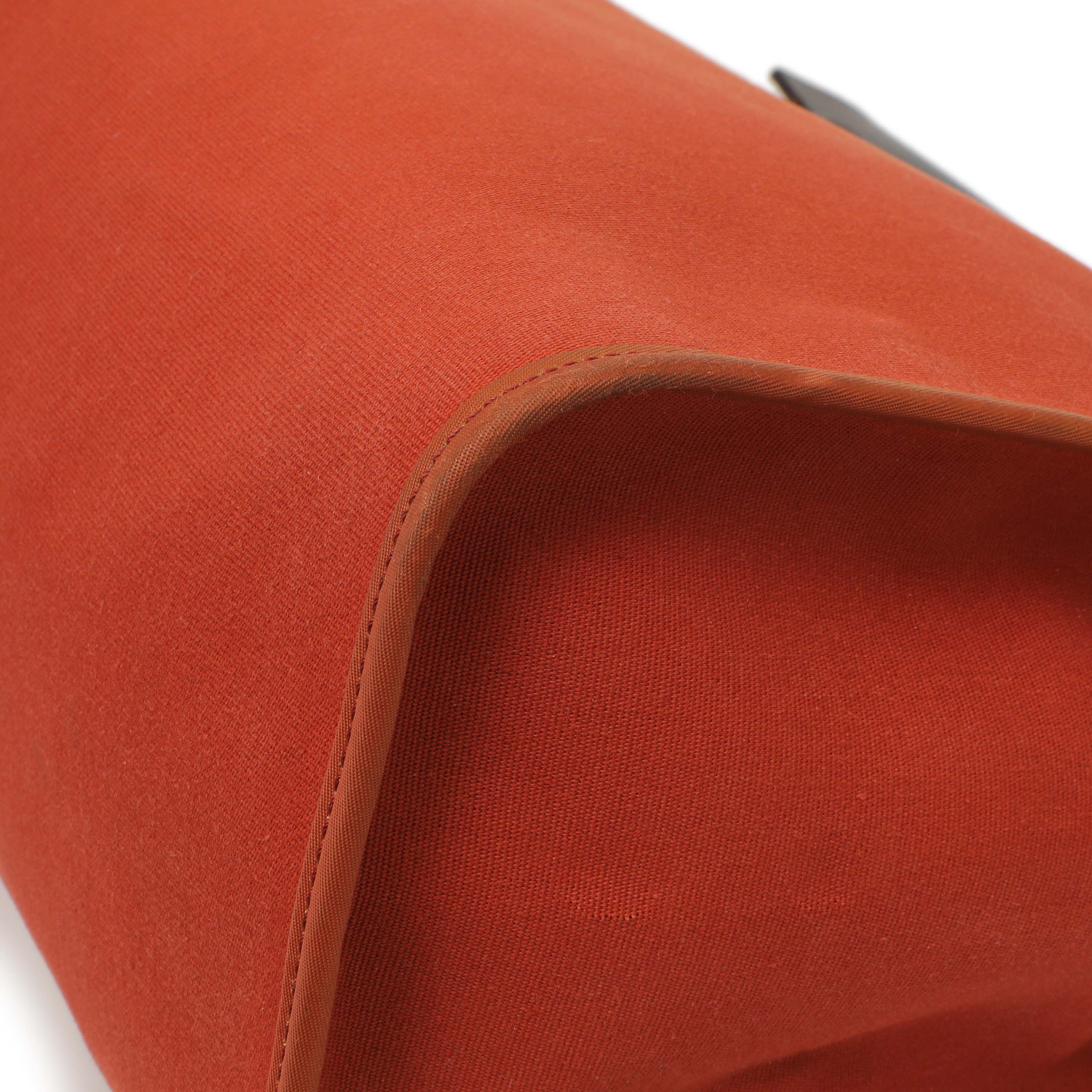 Hermes Rouge Venetian Toile Vache Hunter Herbag Zip 39 - Image 5