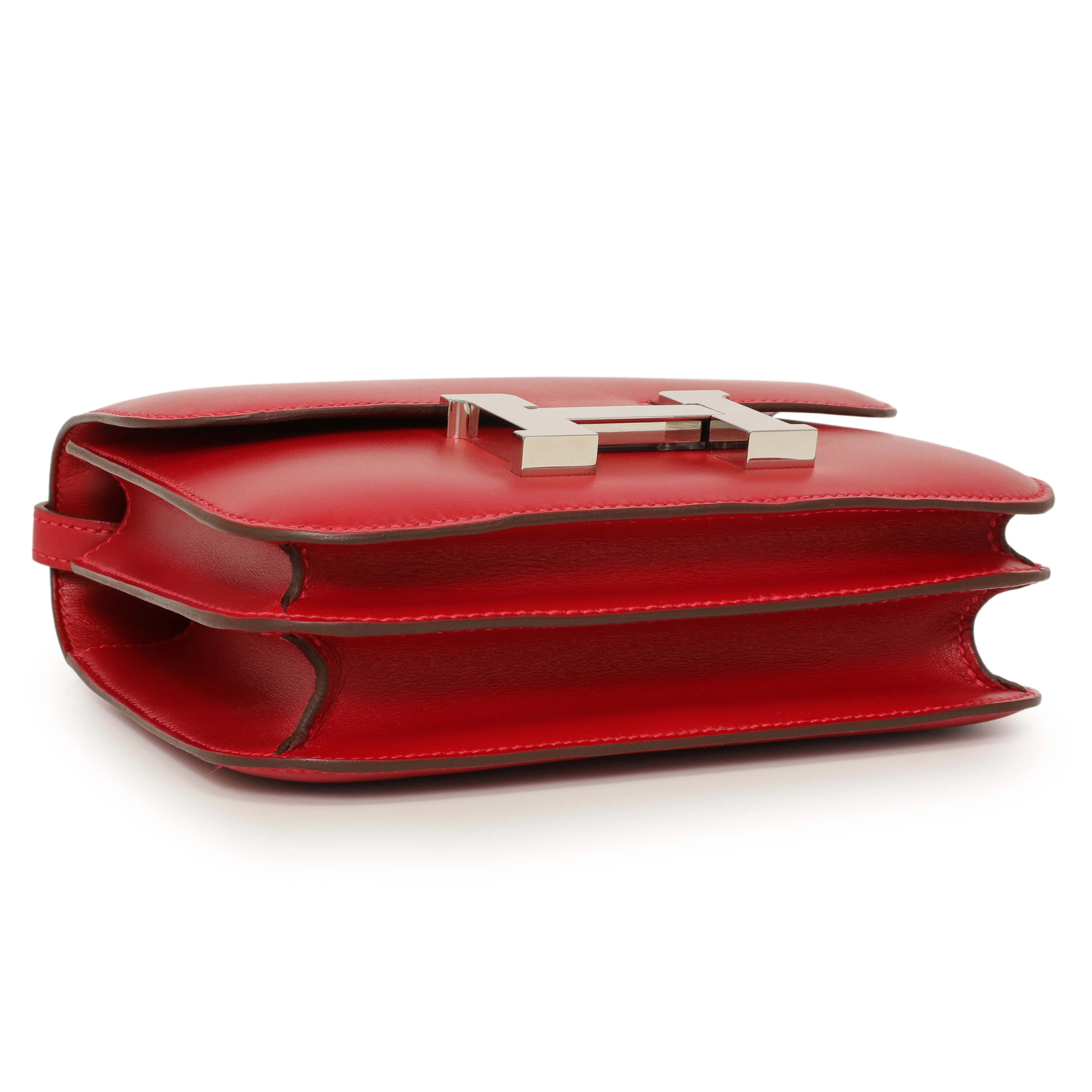 Hermes Rouge Vif Tadelakt Constance 18 - Image 4