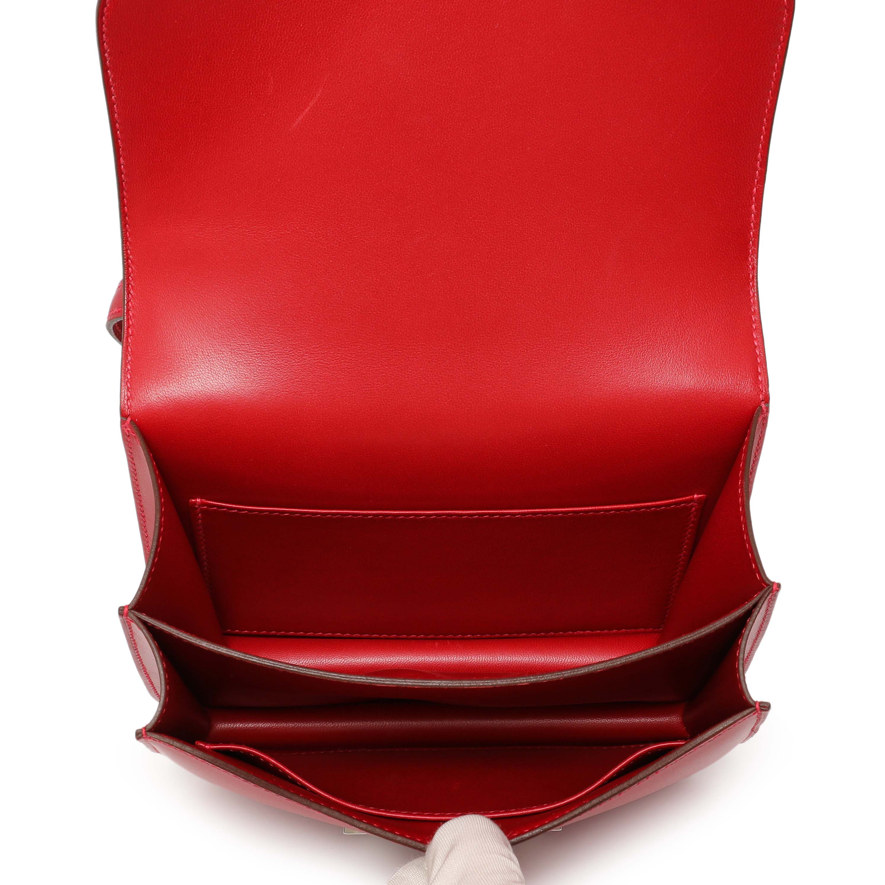 Hermes Rouge Vif Tadelakt Constance 18 - Image 5