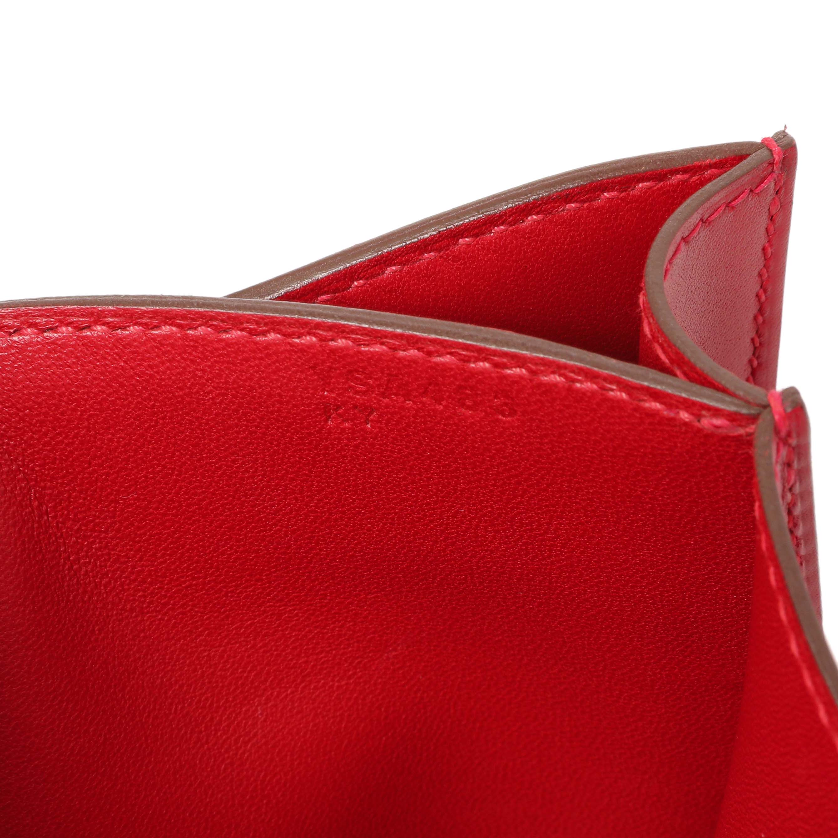 Hermes Rouge Vif Tadelakt Constance 18 - Image 7