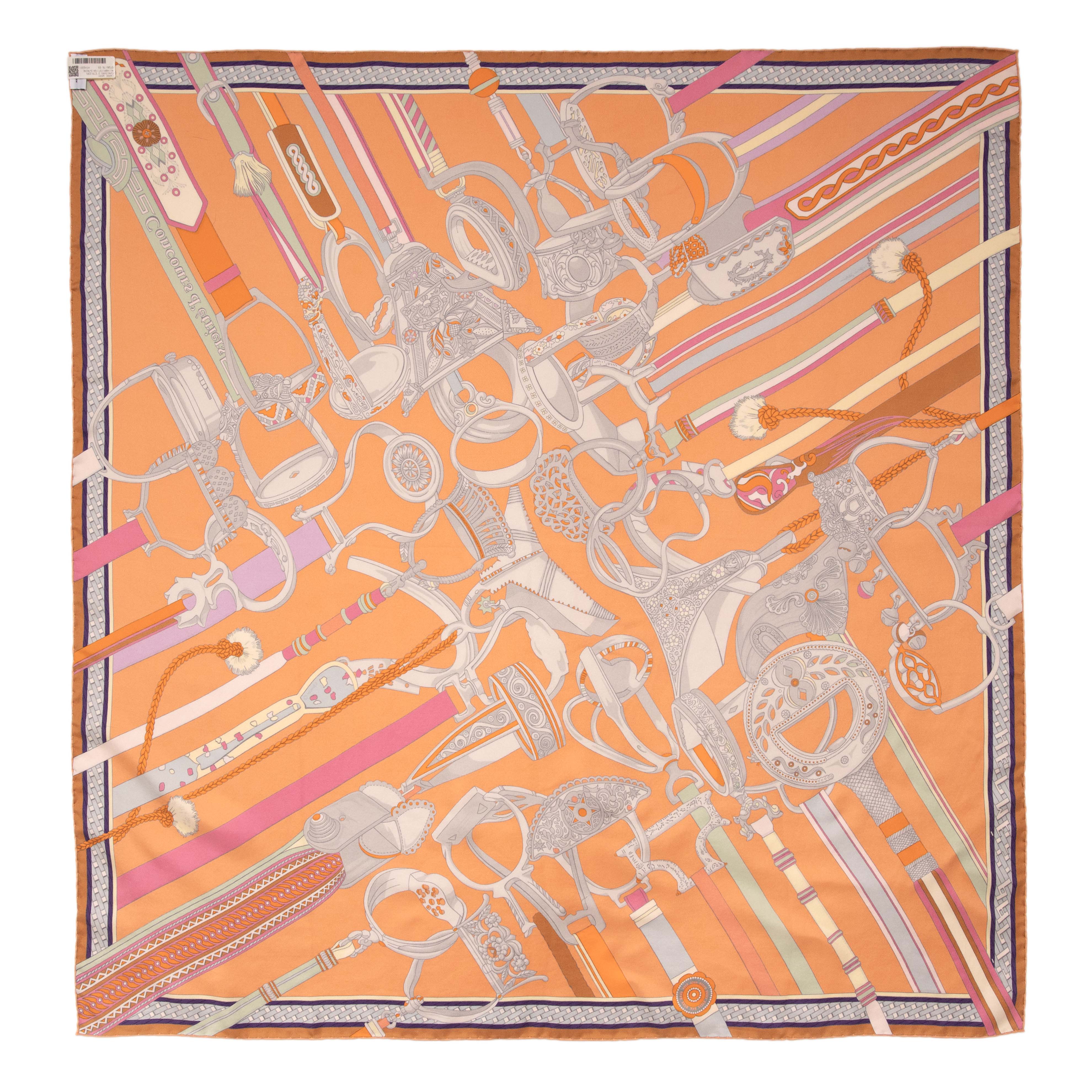 Hermes Silk Concours d'Etriers Wash Scarf 90 - Image 3