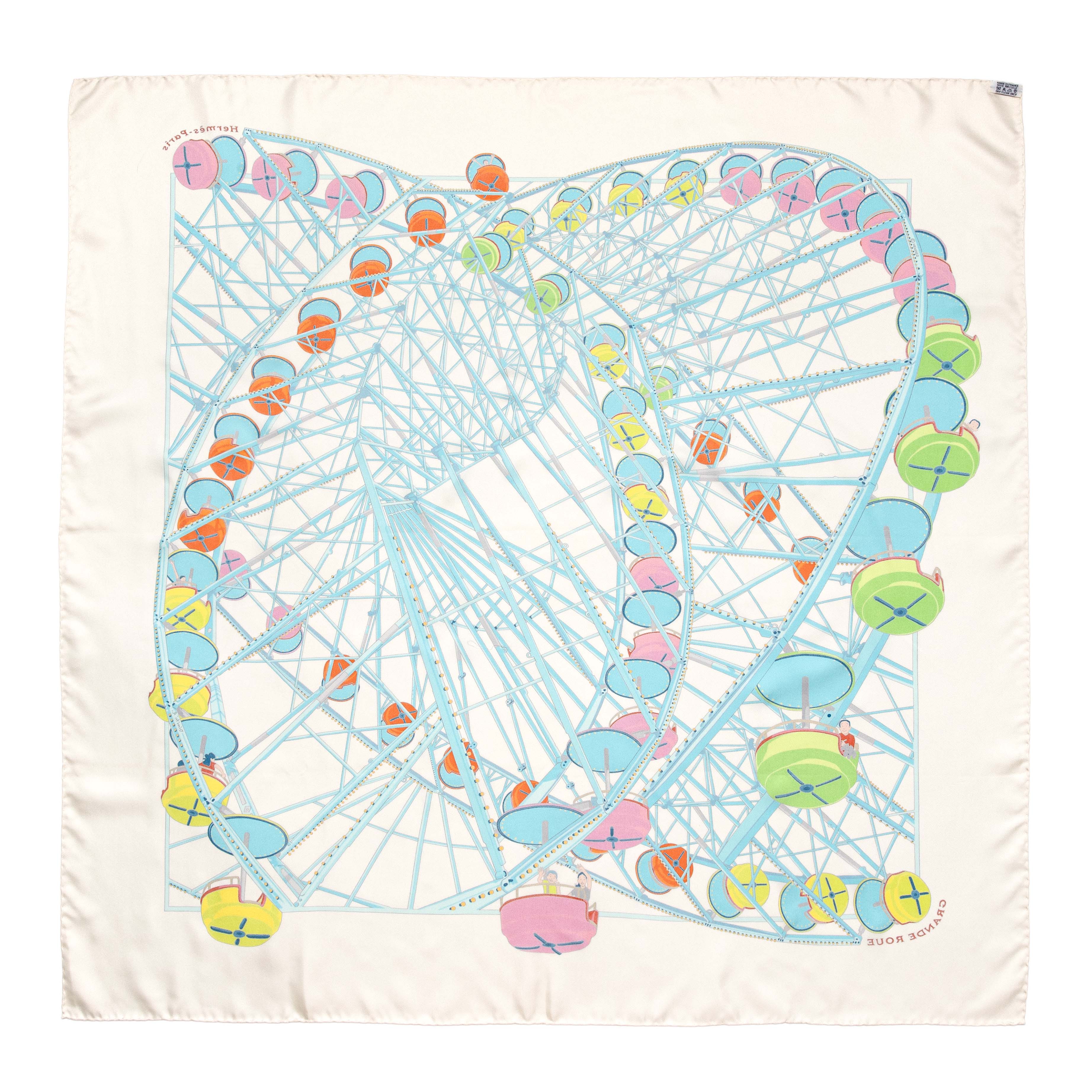 Hermes Silk Grande Roue Scarf 90 - Image 3