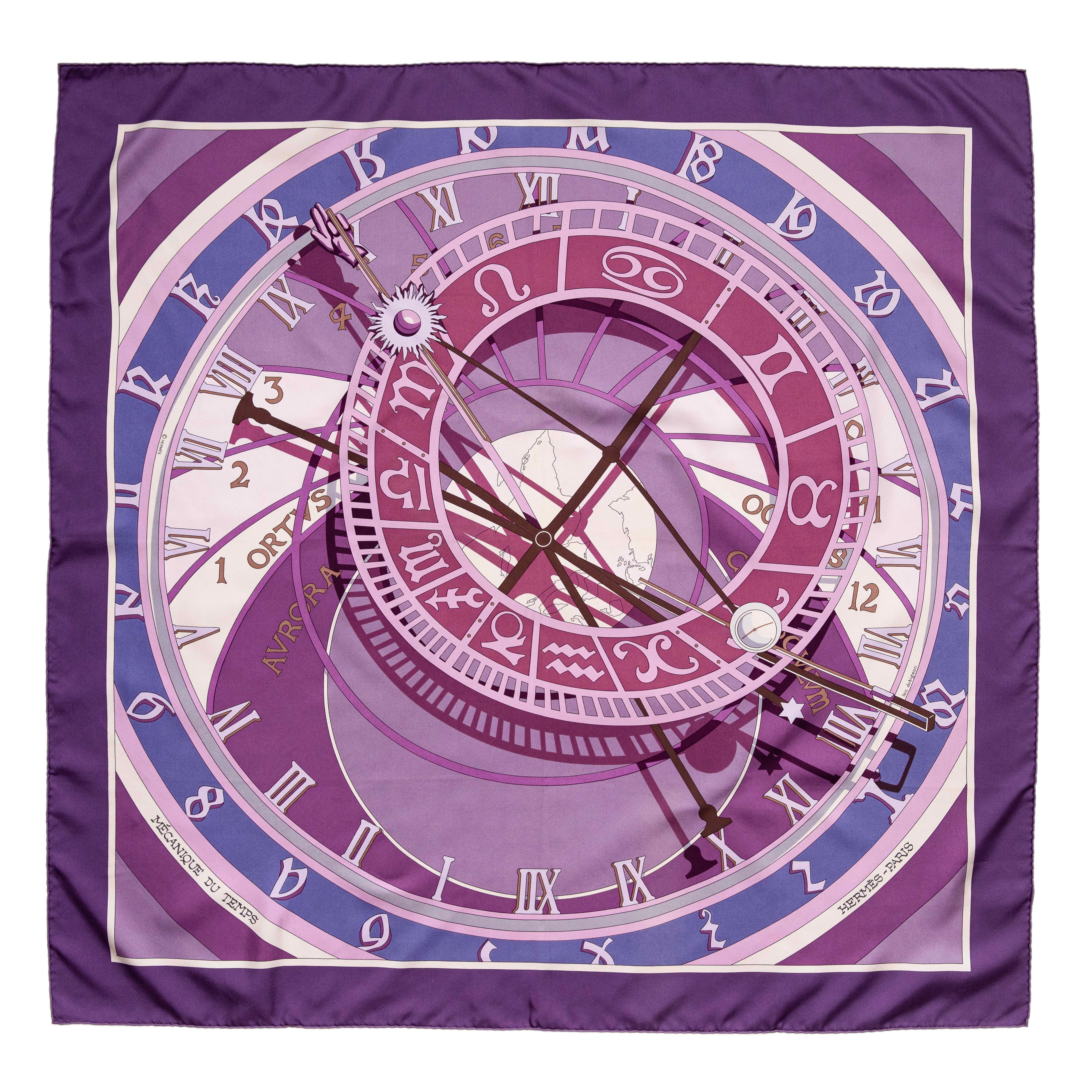 Hermes Silk Mecanique du Temps Scarf 90 - Image 2