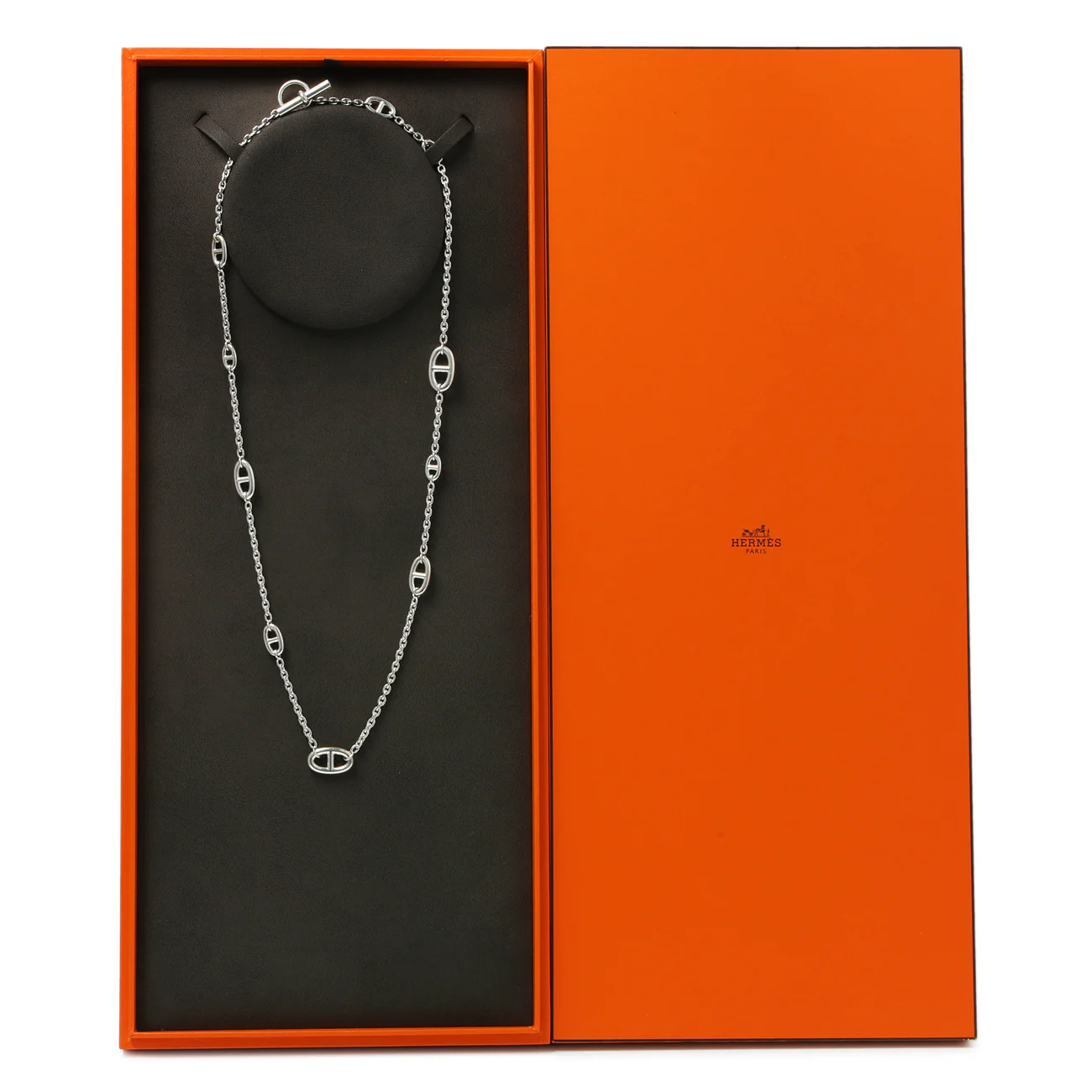 Hermes Sterling Silver Farandole Long Necklace 80 - Image 4