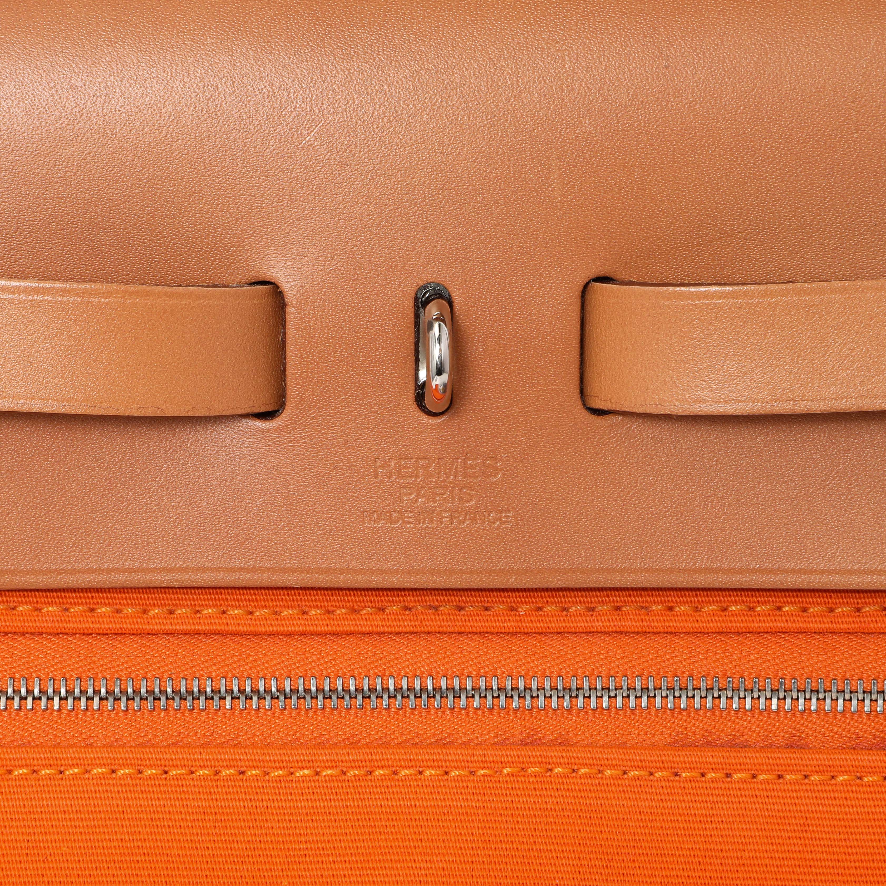 Hermes Vache Hunter Toile Herbag Zip 31 - Image 10