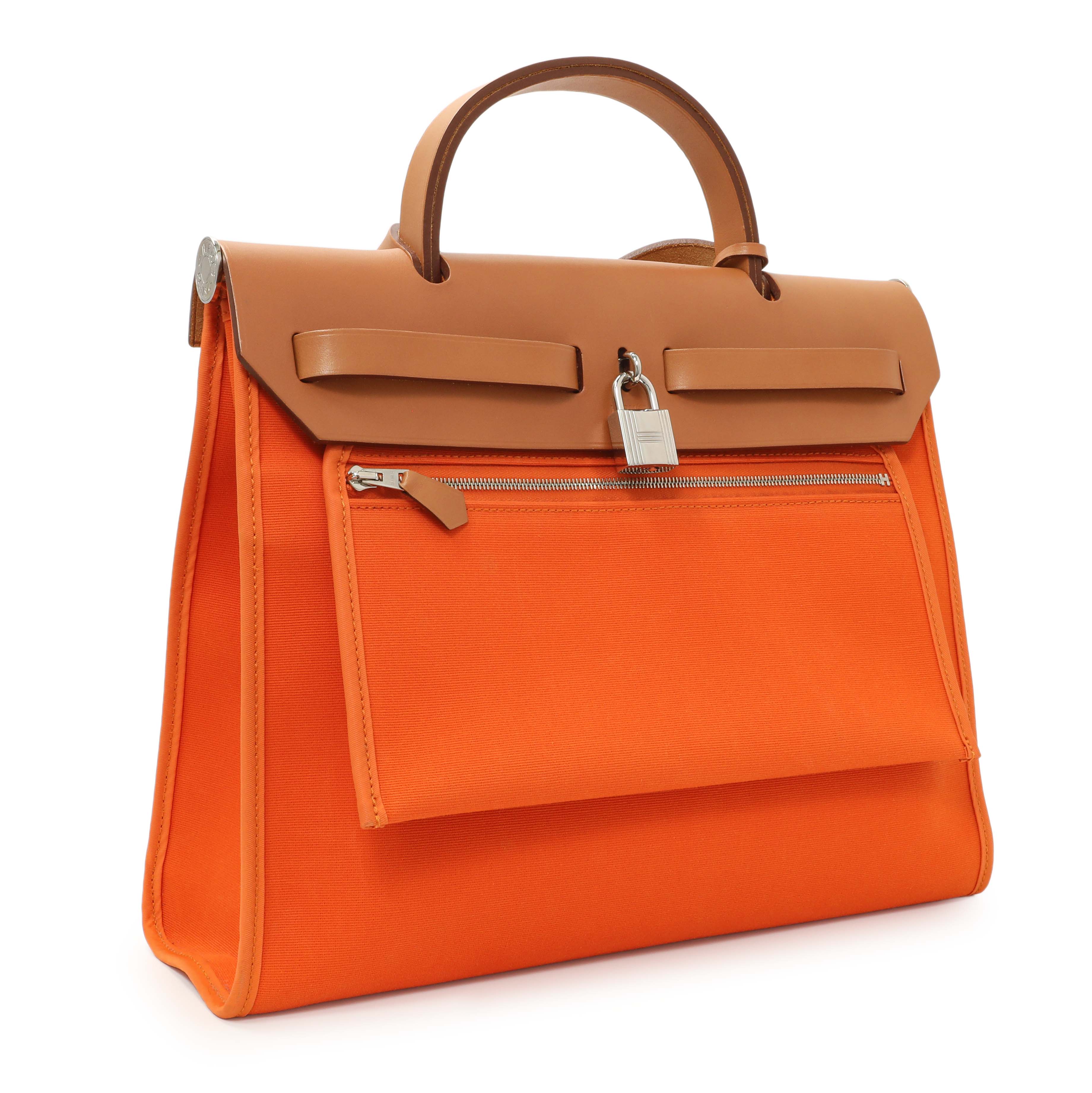 Hermes Vache Hunter Toile Herbag Zip 31 - Image 2