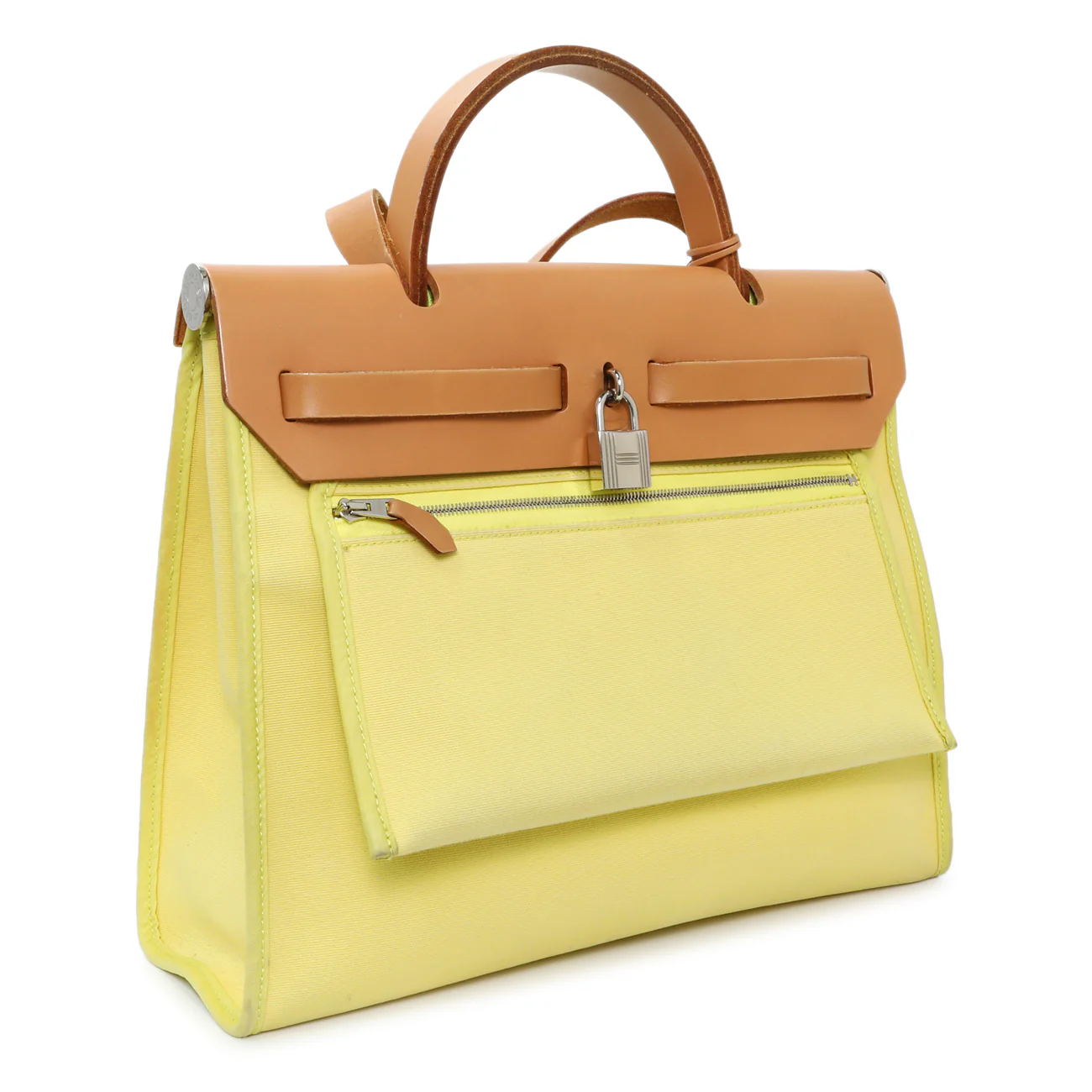 Hermes Vache Hunter Yellow Toile Herbag Zip 31 PM - Image 3