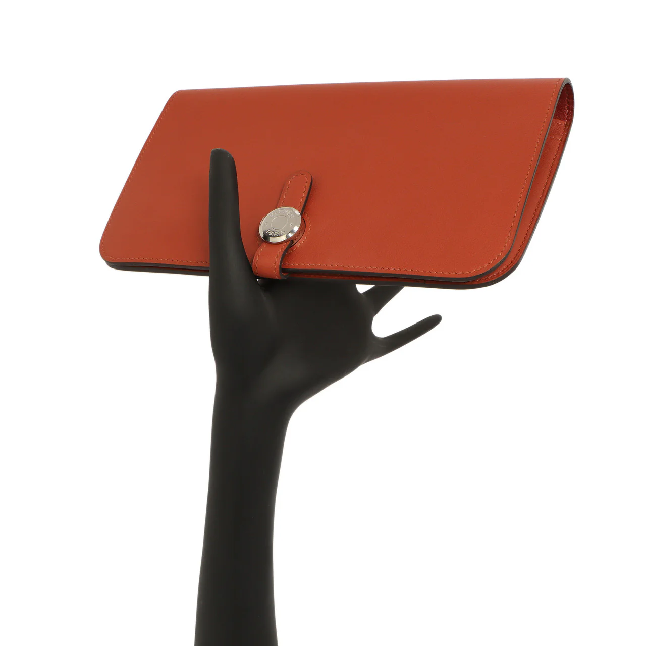 Hermes Vermillion Swift Leather Dogon Duo Wallet - Image 11