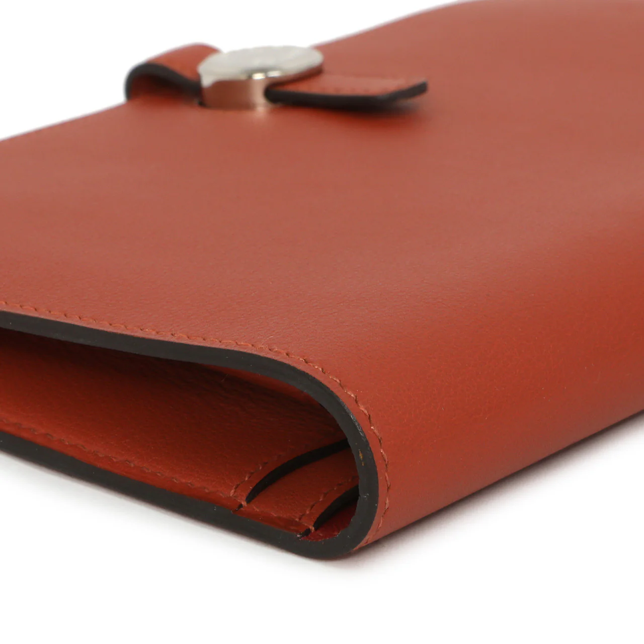 Hermes Vermillion Swift Leather Dogon Duo Wallet - Image 4