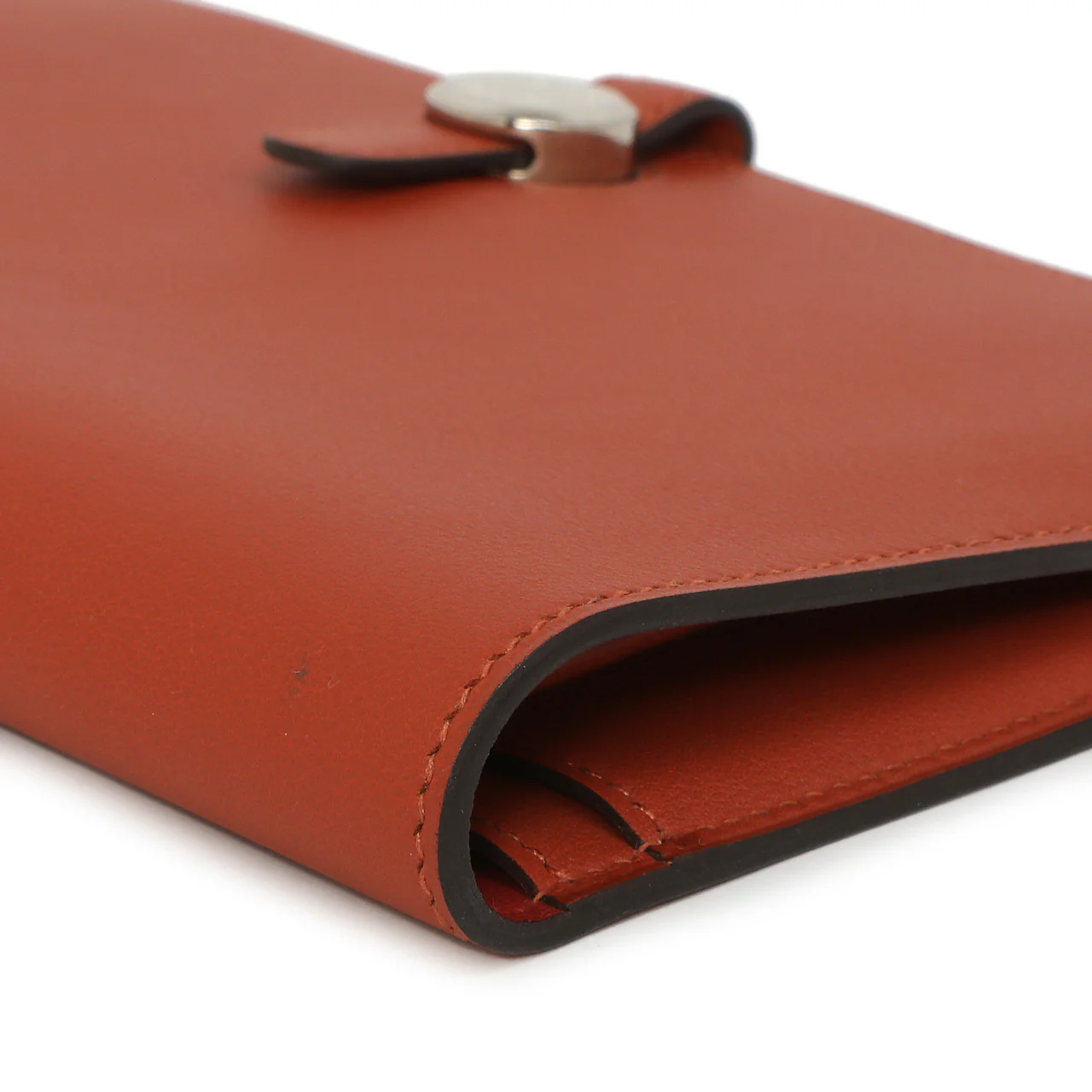 Hermes Vermillion Swift Leather Dogon Duo Wallet - Image 5