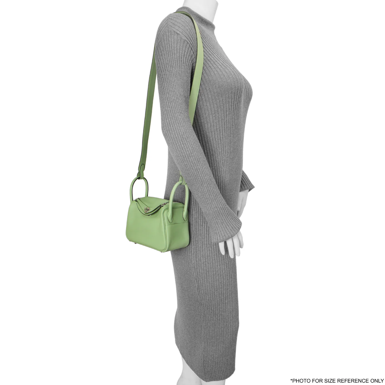 Hermes Vert Criquet Swift Mini Lindy 20 - Image 8