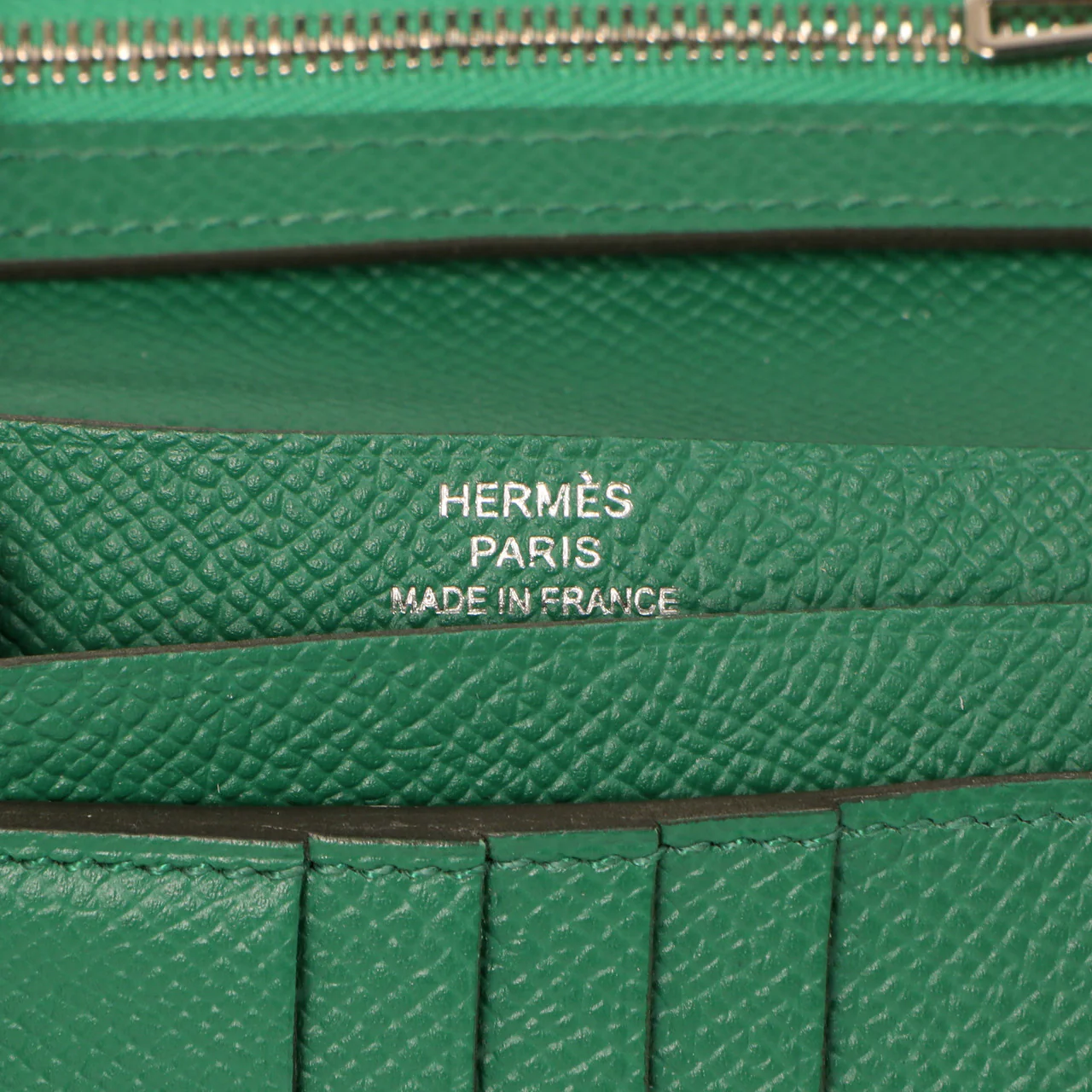 Hermes Vert Vertigo Epsom Bearn Compact Wallet - Image 5