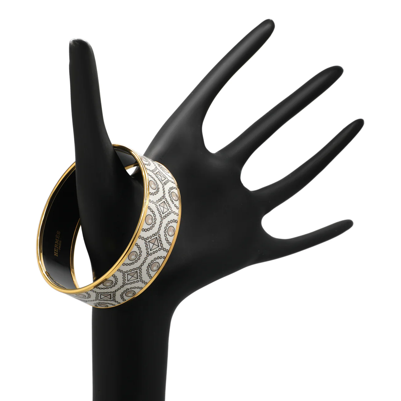 Hermes Wide Enamel Printed Bracelet - Image 3