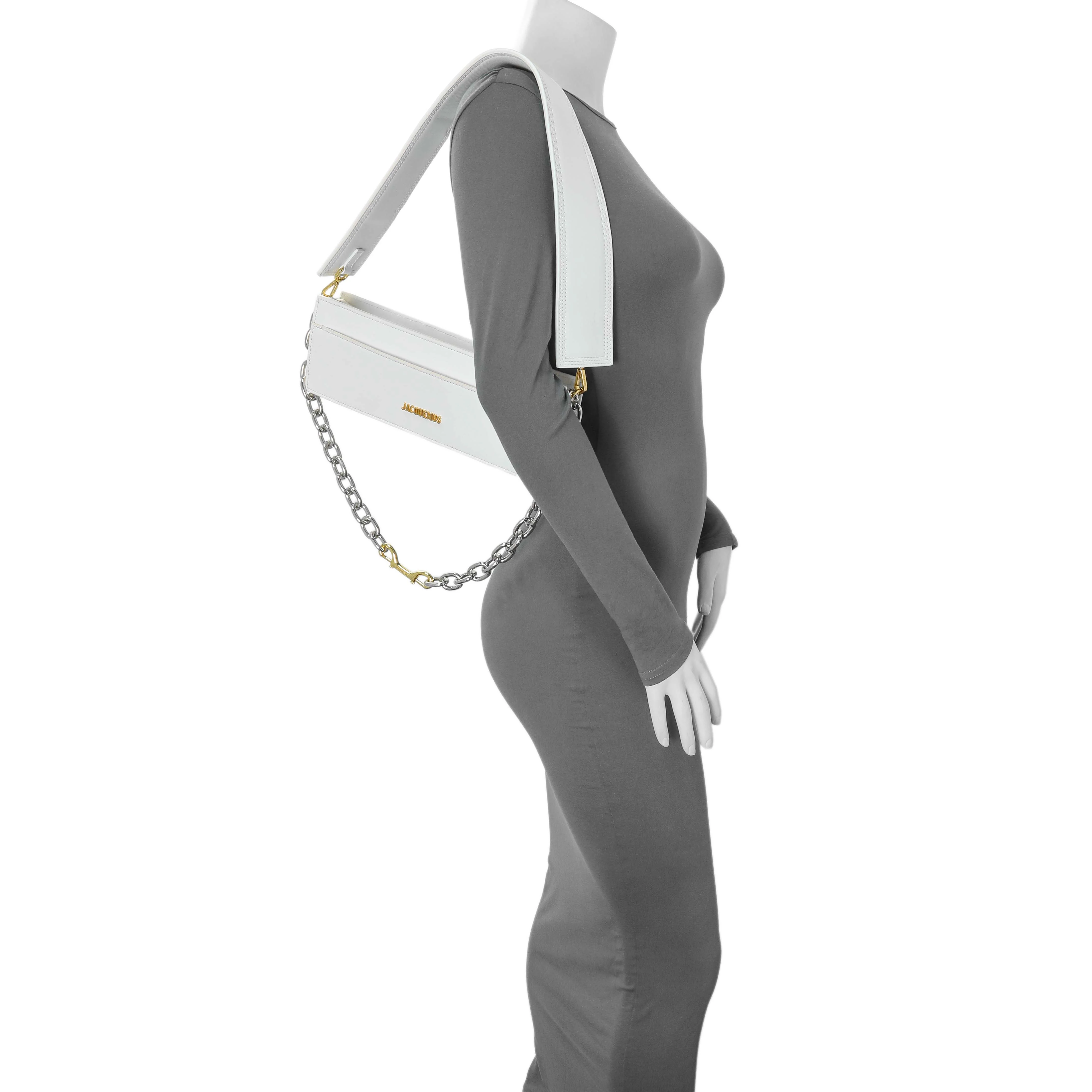 Jacquemus White Calfskin Le Ciuciu Satchel - Image 9