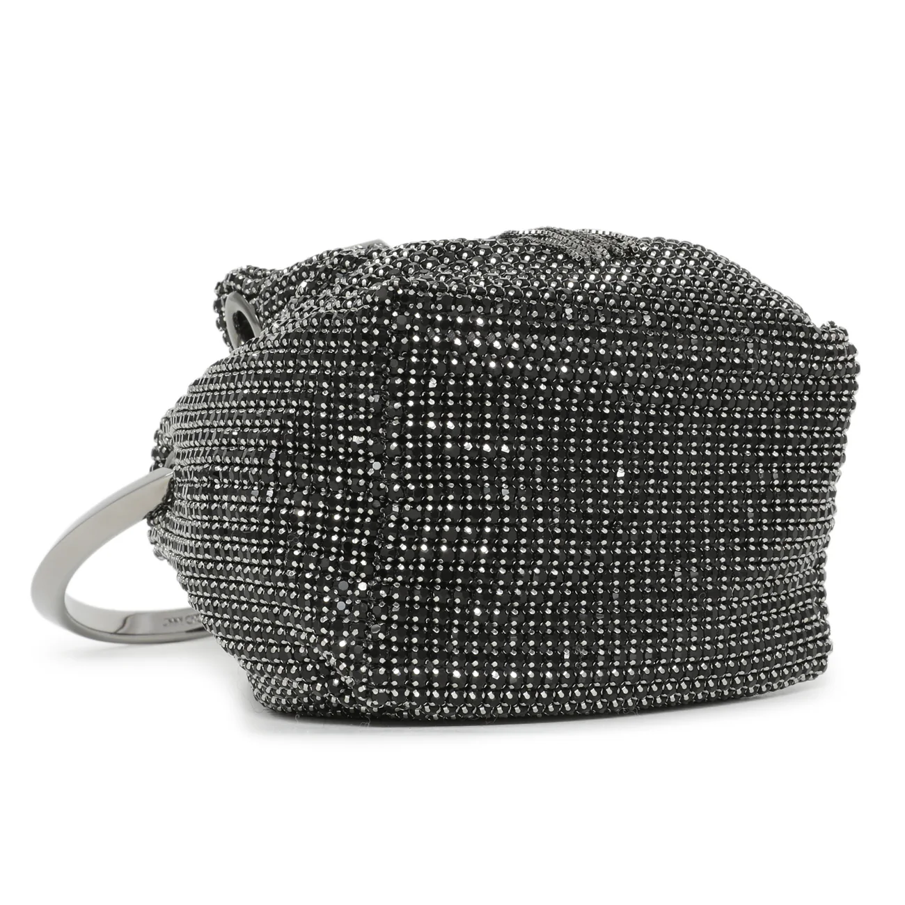 Jimmy Choo Black Crystal Mesh Micro Bon Bon - Image 4