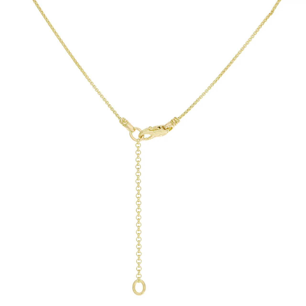 John Hardy 18K Yellow Gold & Diamond Bamboo Hoop Pendant Necklace - Image 3