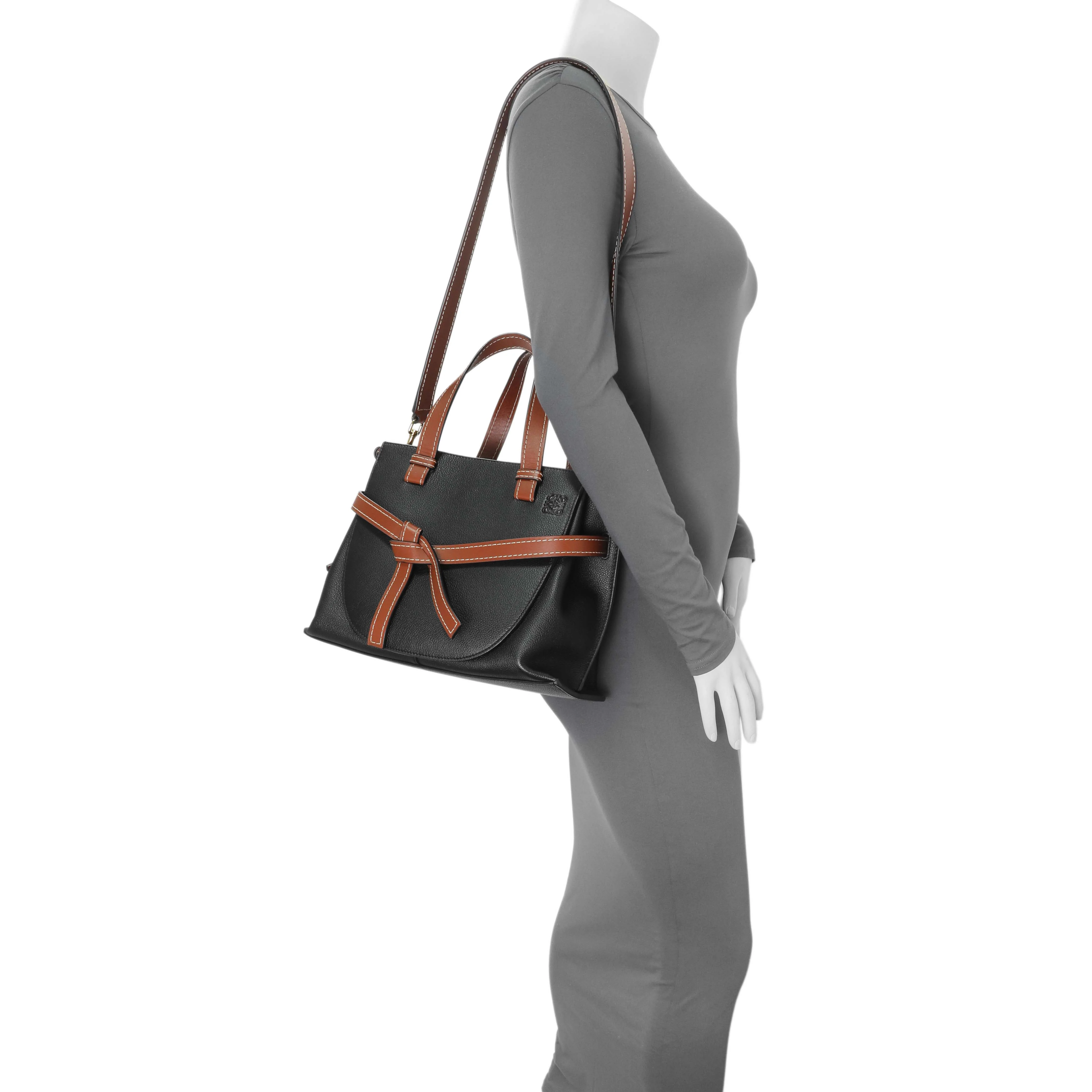 Loewe Black Calfskin Small Gate Tote - Image 11