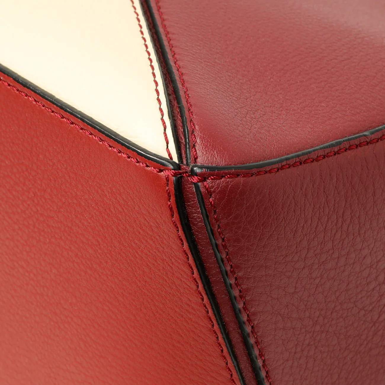 Loewe Burgundy Calfskin Small Puzzle Bag - Image 5