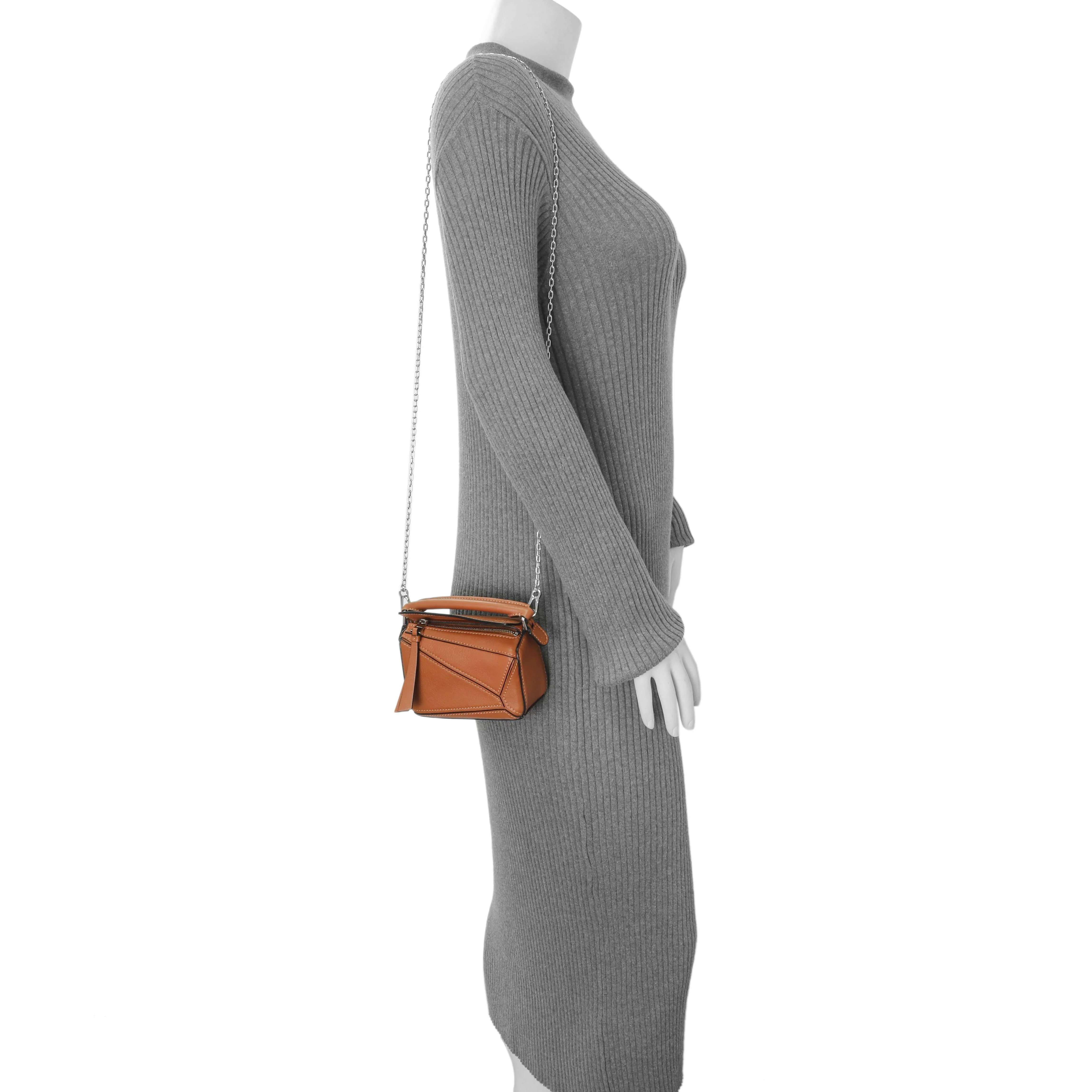 Loewe Tan Calfskin Nano Puzzle Bag - Image 7