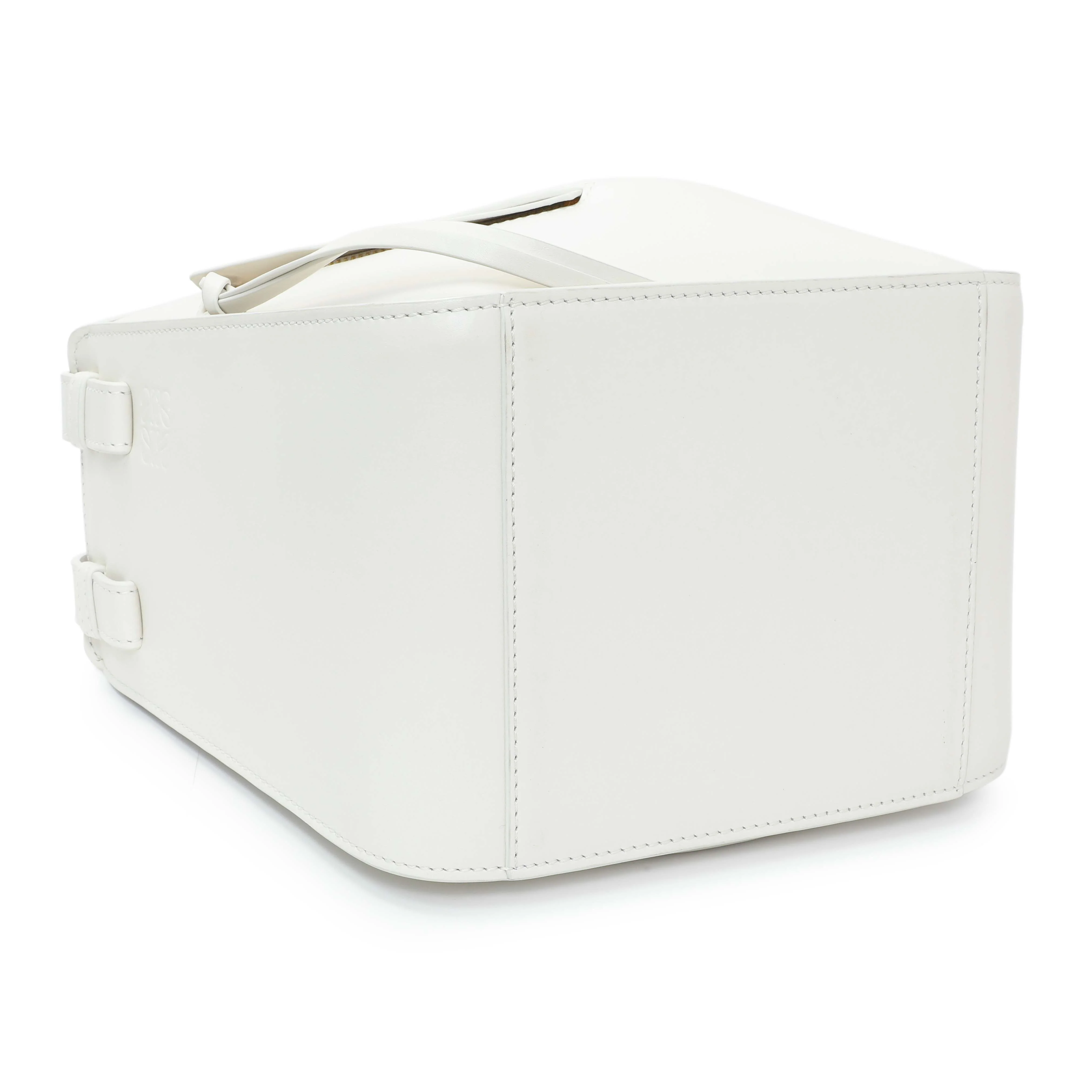 Loewe White Calfskin Compact Hammock Shoulder Bag - Image 4