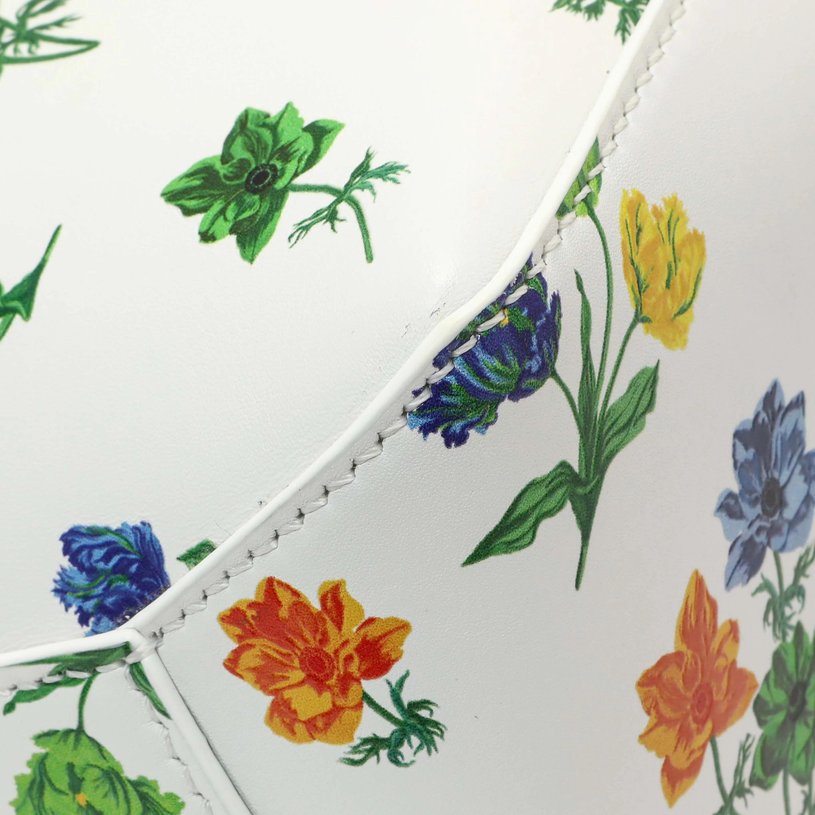 Loewe White Flower Print Calfskin Small Puzzle Edge Bag - Image 4