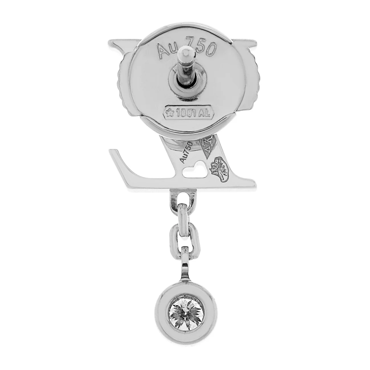 Louis Vuitton 18K White Gold Diamond Idylle Blossom LV Ear Stud - Image 3