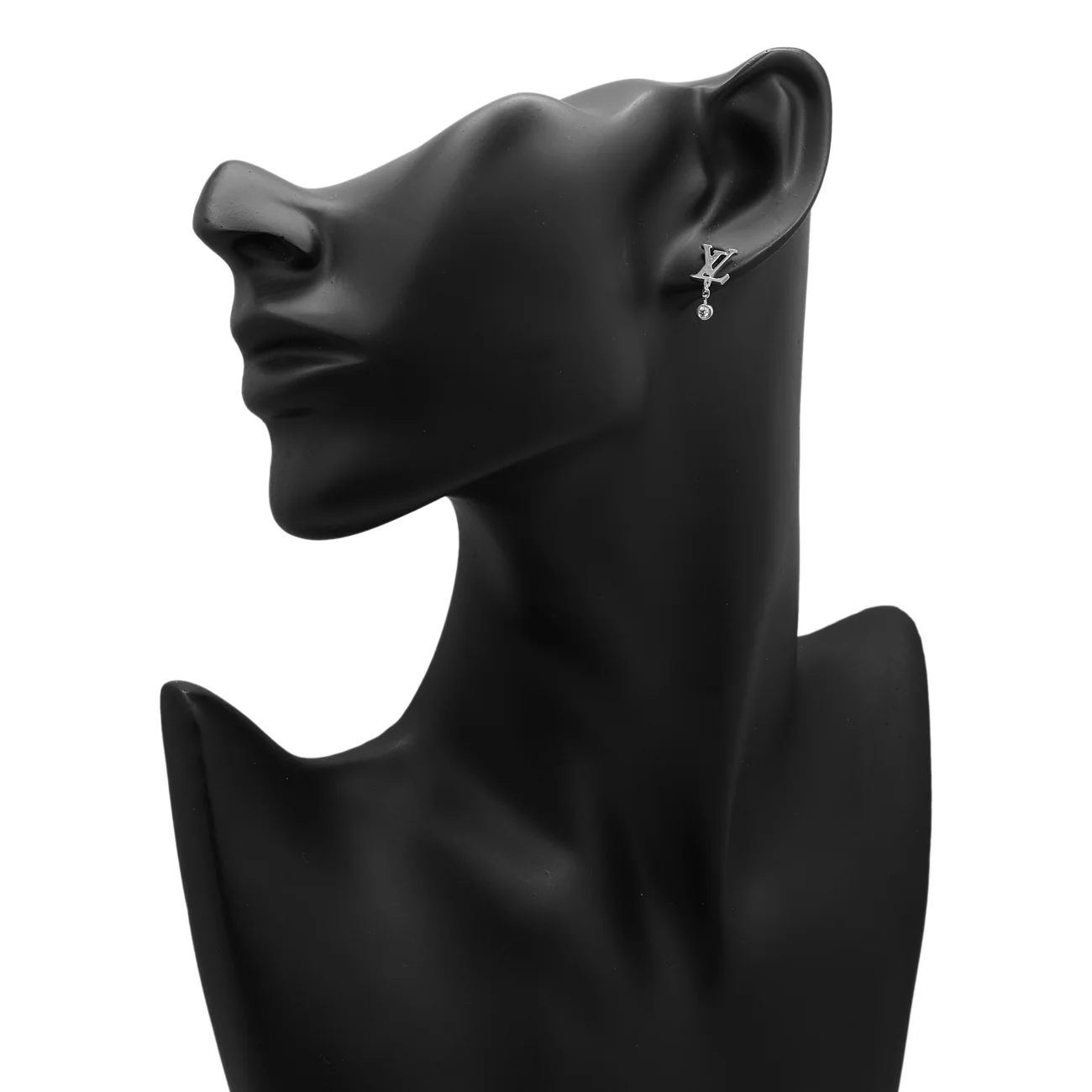 Louis Vuitton 18K White Gold Diamond Idylle Blossom LV Ear Stud - Image 4