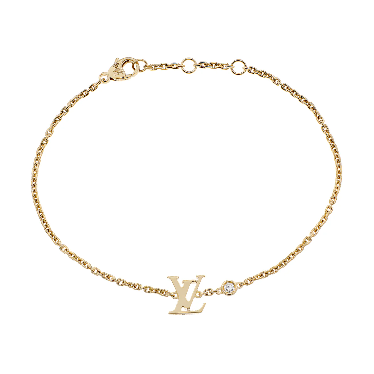 Louis Vuitton 18K Yellow Gold Diamond LV Idylle Blossom Bracelet