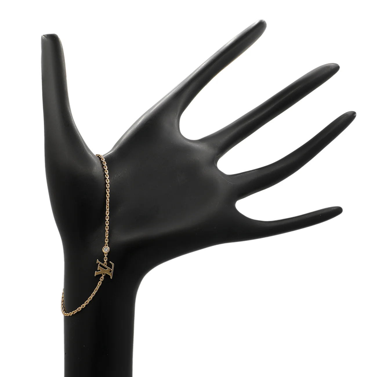 Louis Vuitton 18K Yellow Gold Diamond LV Idylle Blossom Bracelet - Image 3