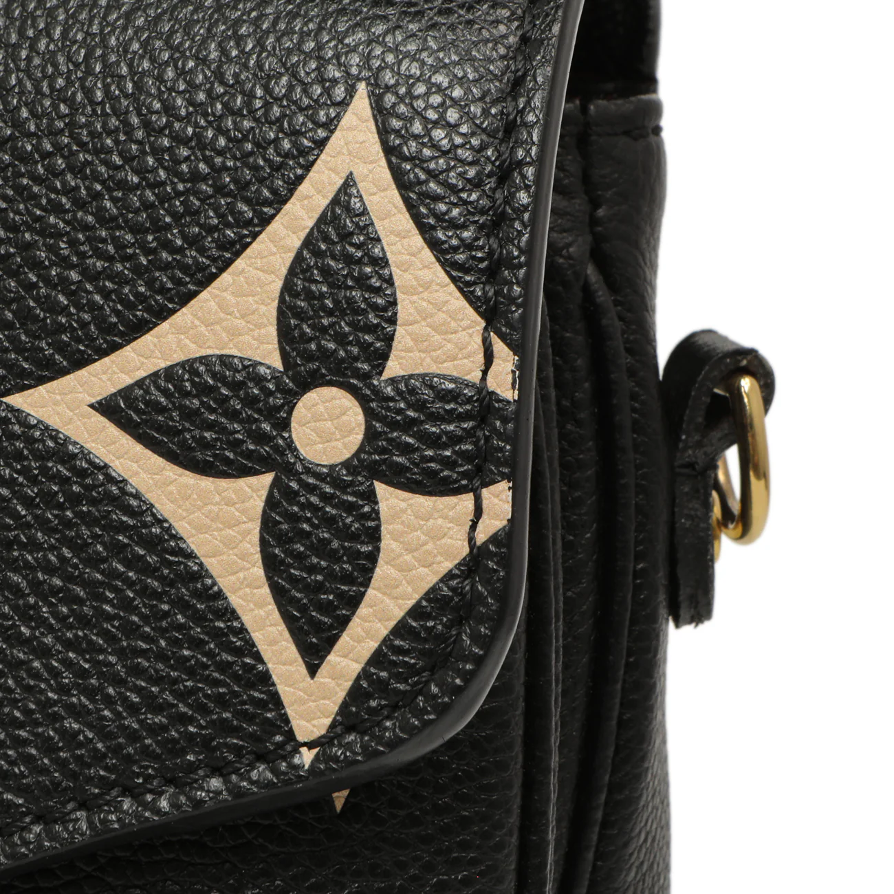 Louis Vuitton Black Beige Empreinte Giant Monogram Pochette Metis - Image 7