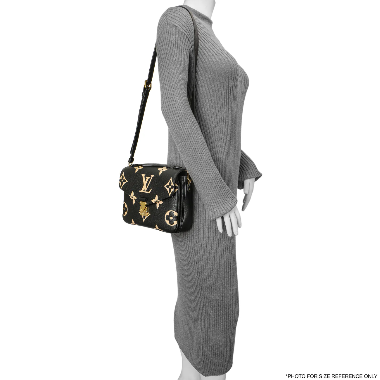 Louis Vuitton Black Beige Empreinte Giant Monogram Pochette Metis - Image 8