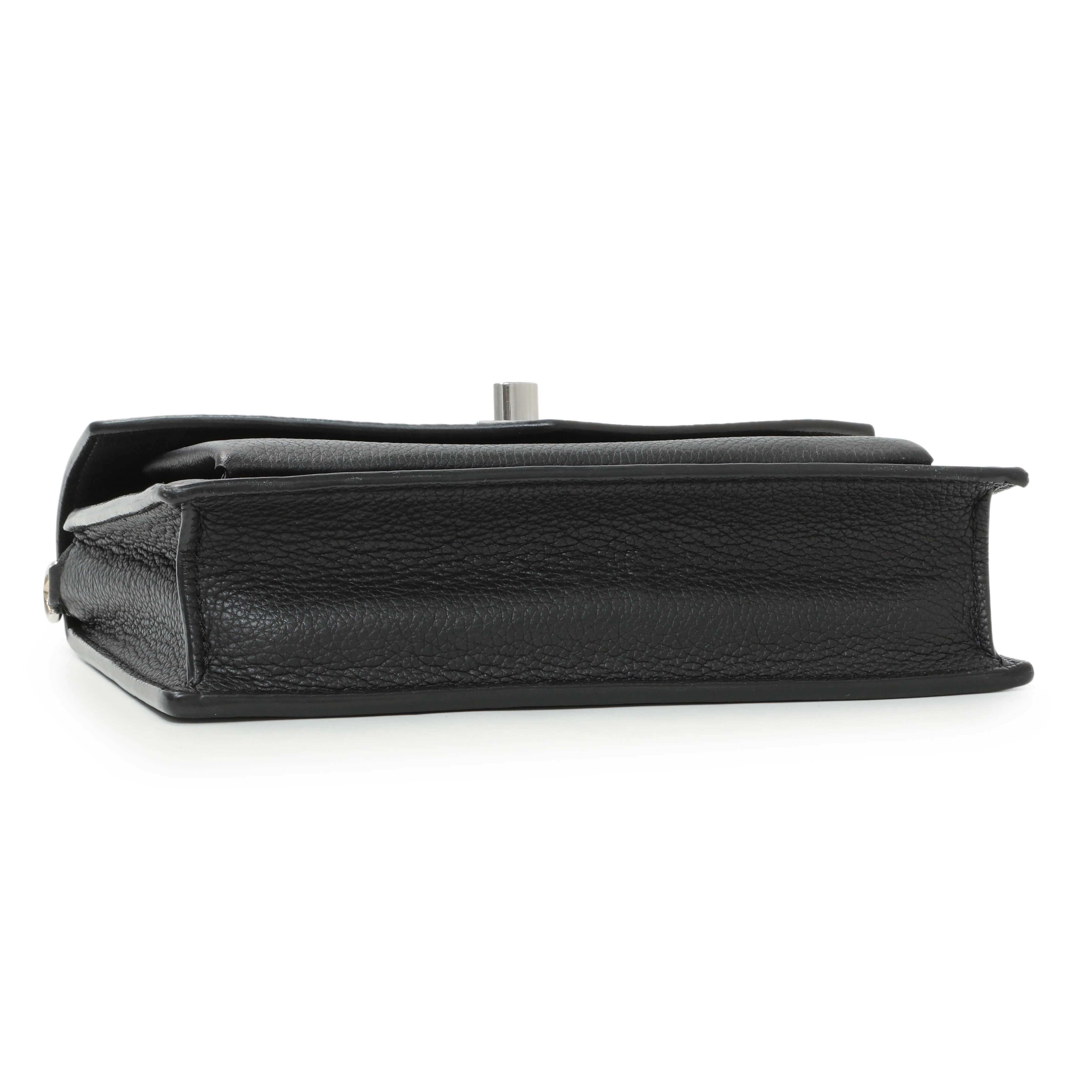 Louis Vuitton Black Calfskin Mylockme Chain Pochette - Image 3