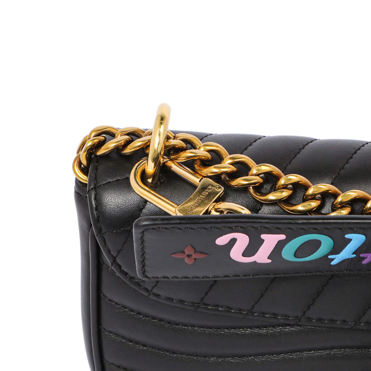Louis Vuitton Black Calfskin New Wave Chain PM - Image 9