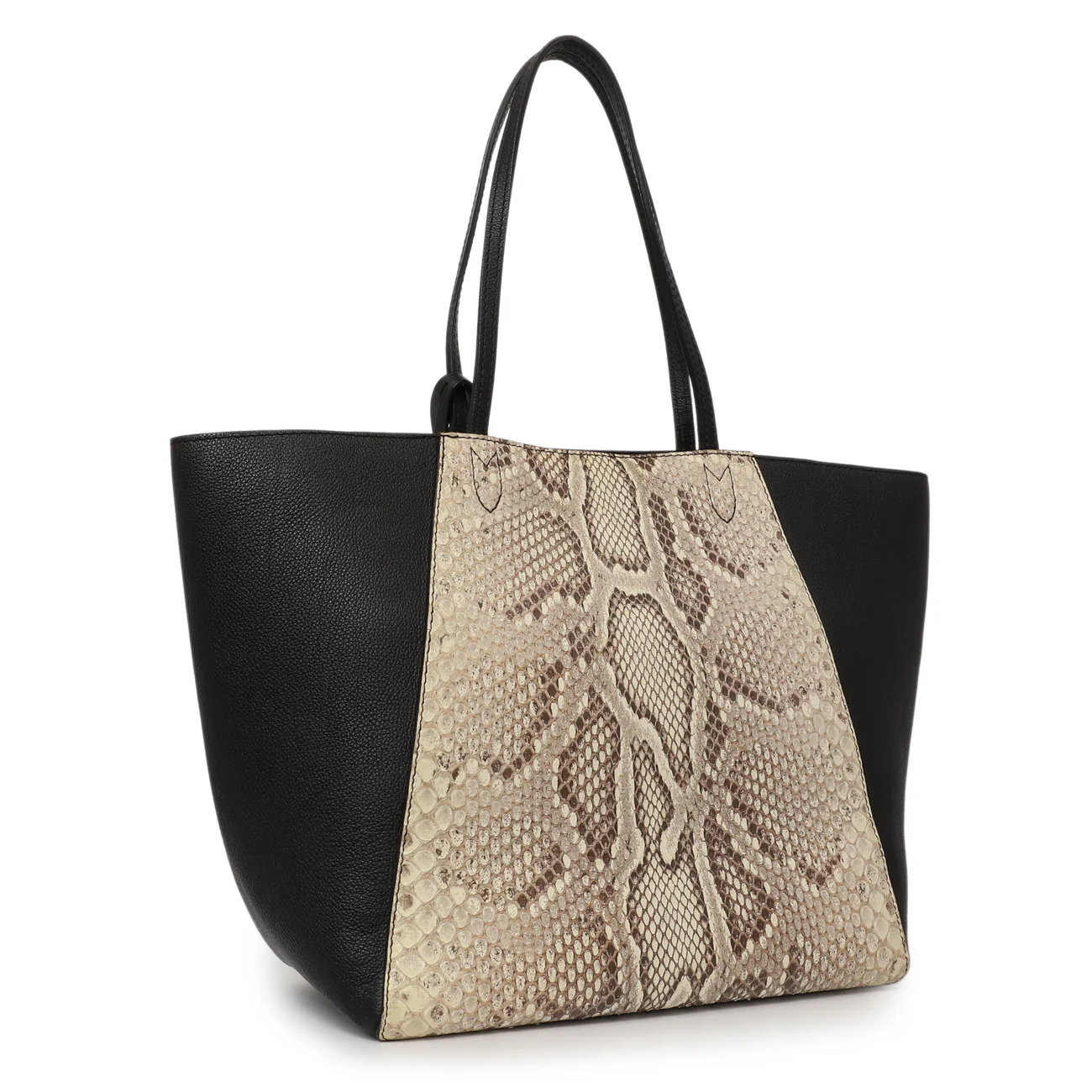 Louis Vuitton Black Calfskin Python Lockme Cabas - Image 2