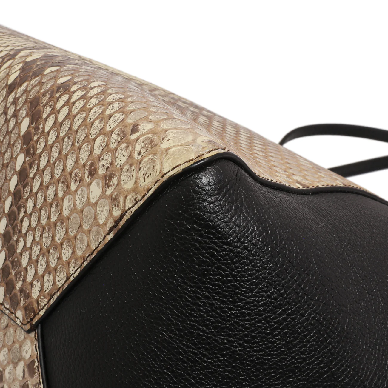 Louis Vuitton Black Calfskin Python Lockme Cabas - Image 5
