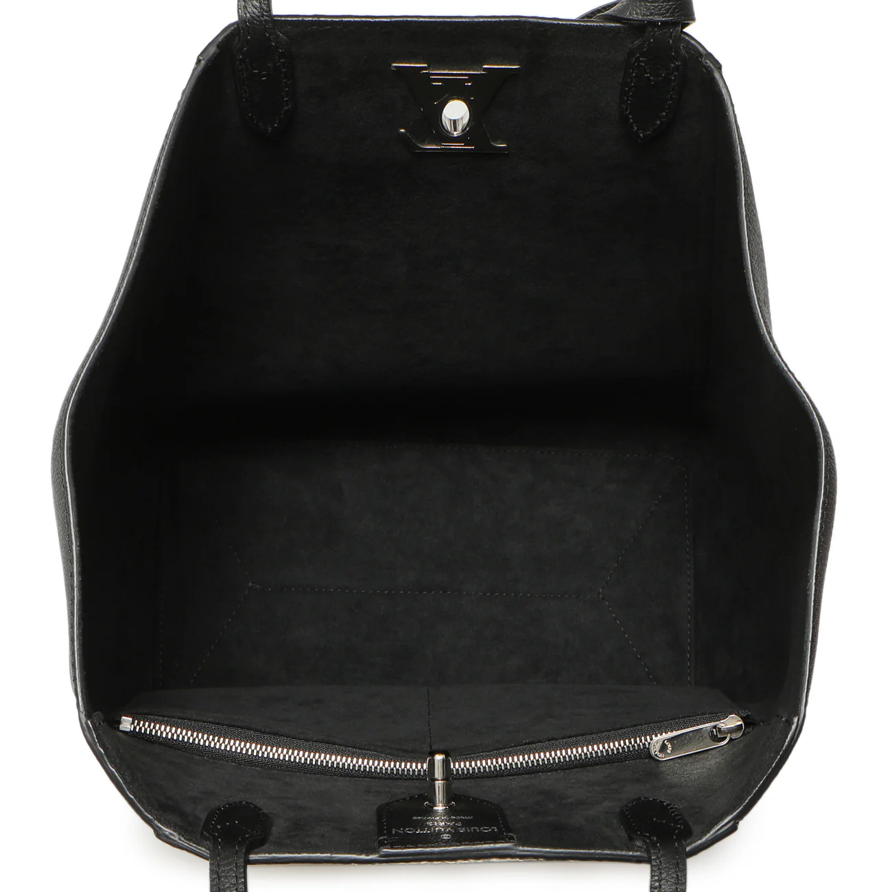 Louis Vuitton Black Calfskin Python Lockme Cabas - Image 8