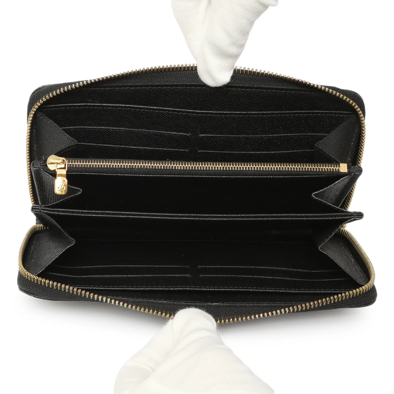 Louis Vuitton Black Damier Paillettes Zippy Wallet - Image 12