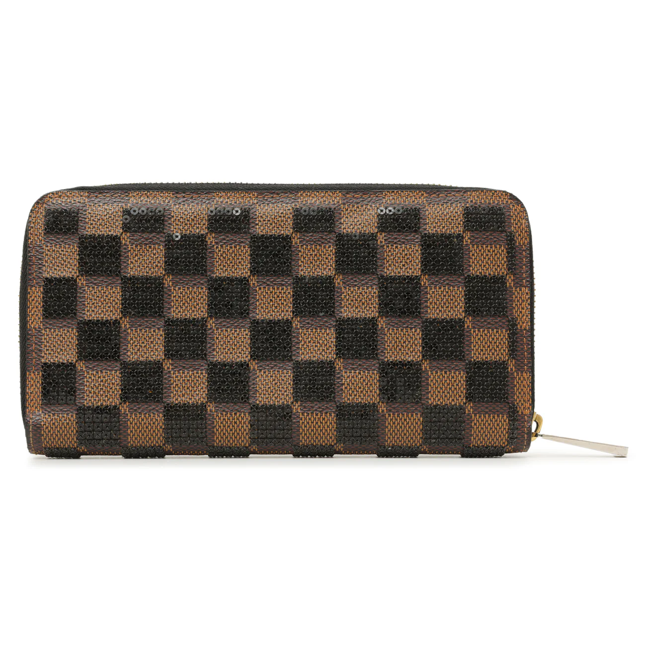 Louis Vuitton Black Damier Paillettes Zippy Wallet - Image 2